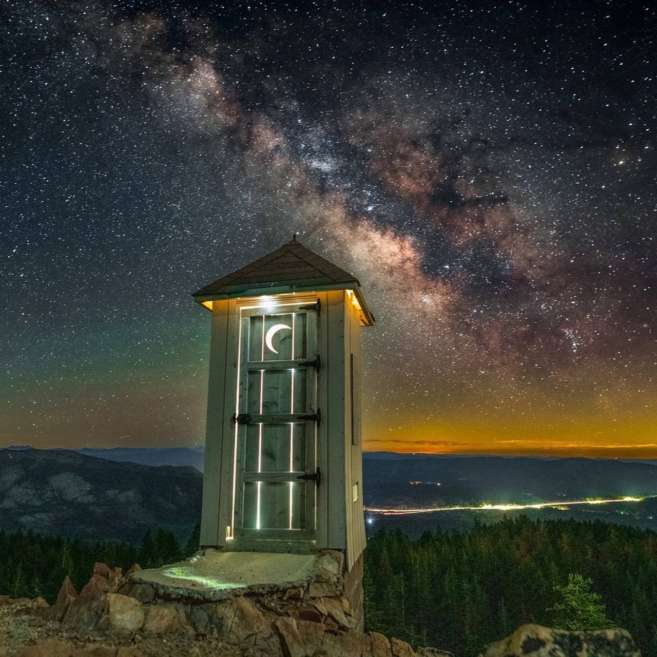 The most beautiful toilet in the world - Toilet, Stars, beauty, Night, Starry sky, The photo