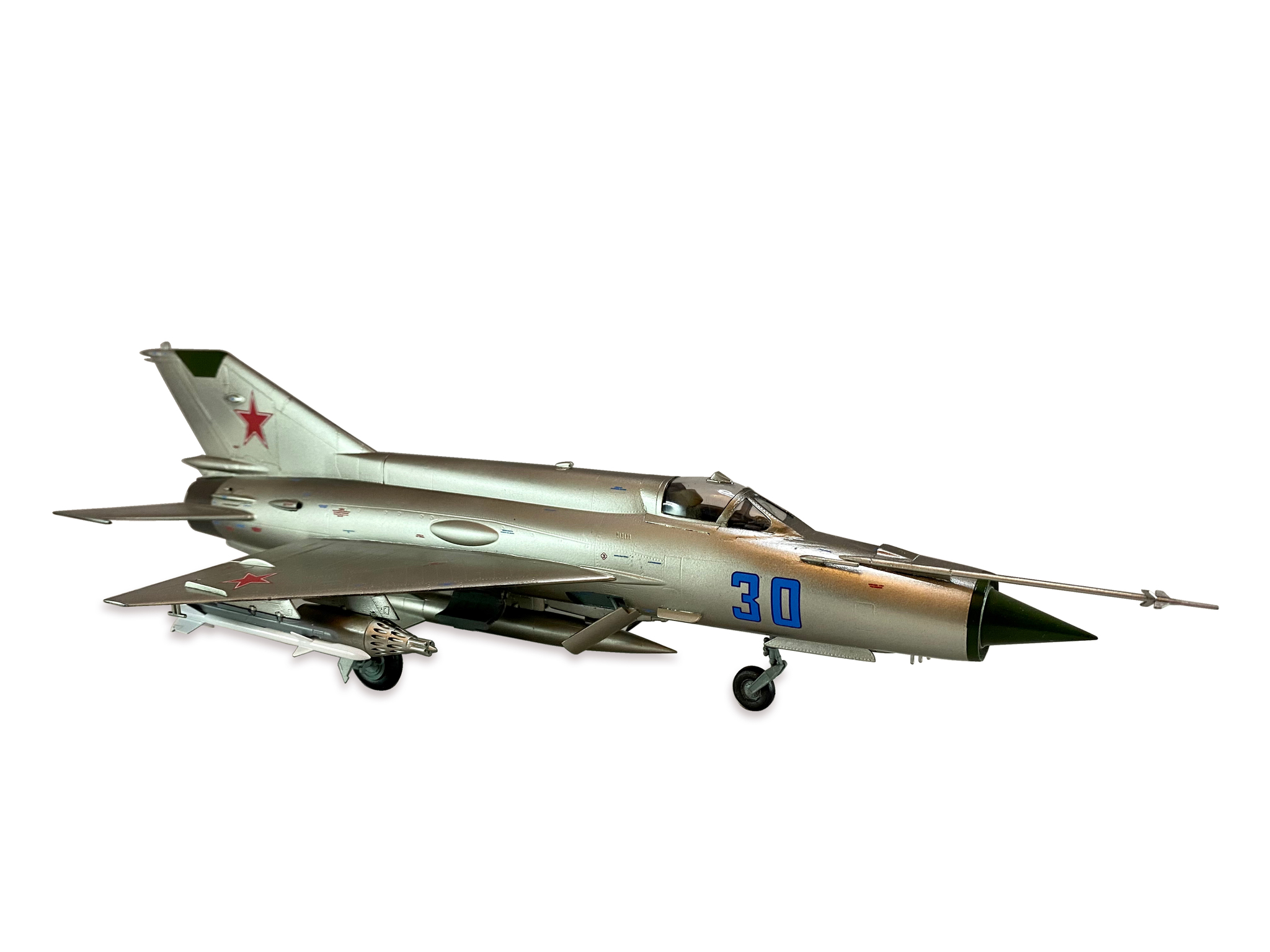 MiG-21MF at 1:48 - My, Modeling, Stand modeling, Scale model, Jet, 1:48, Made in USSR, the USSR, Longpost, MiG-21