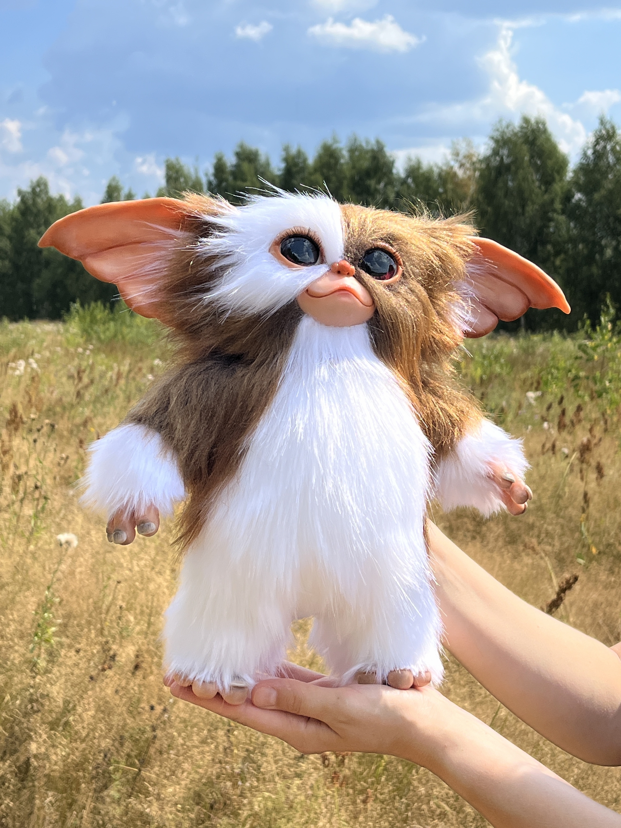 Gizmo Mogvaychik handmade - My, Gizmo, Gremlins, Polymer clay, Лепка, Mixed media, Longpost, Collecting, Needlework without process