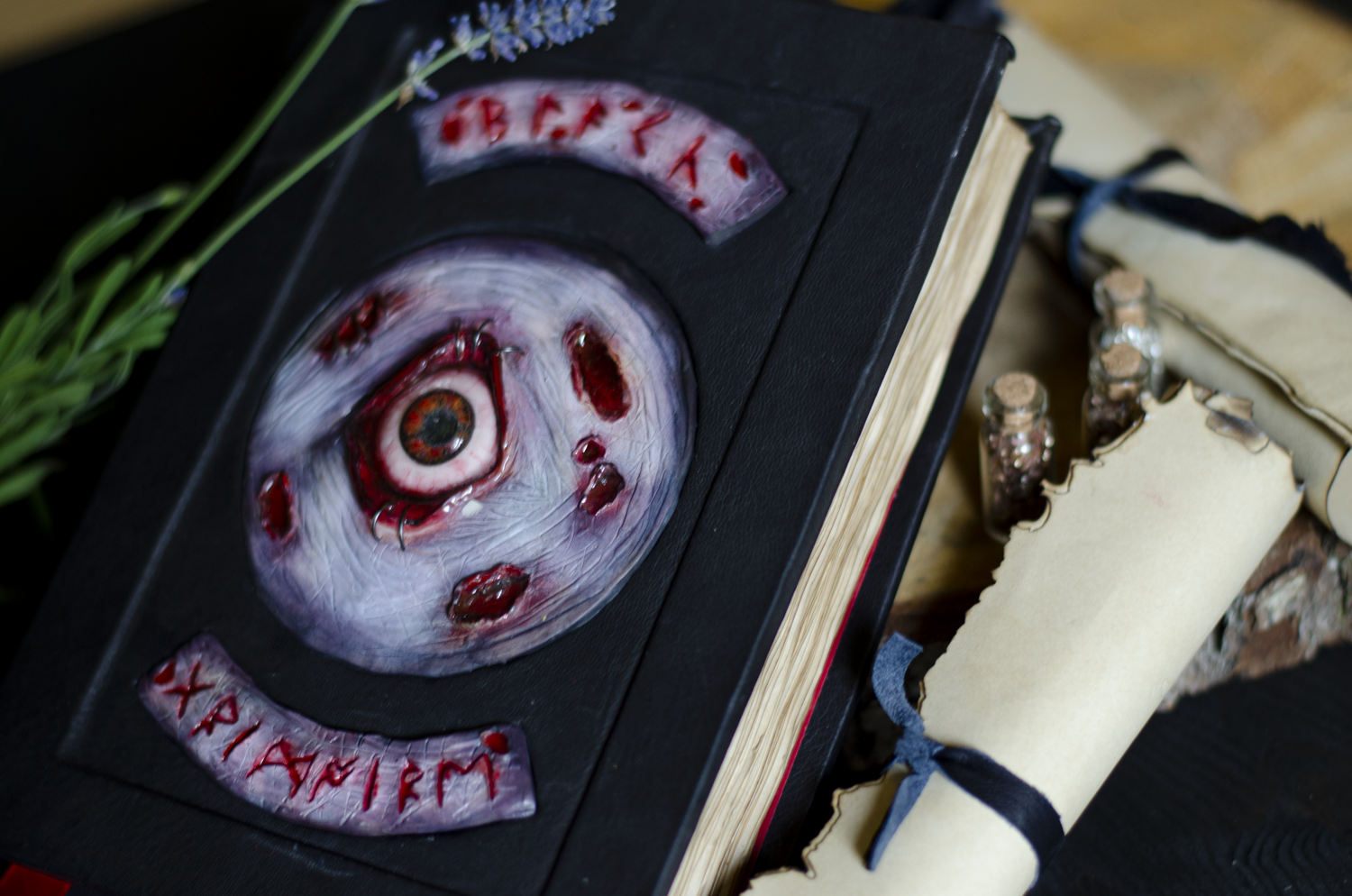 Almost Necronomicon - My, With your own hands, Crafts, Polymer clay, Notebook, Longpost