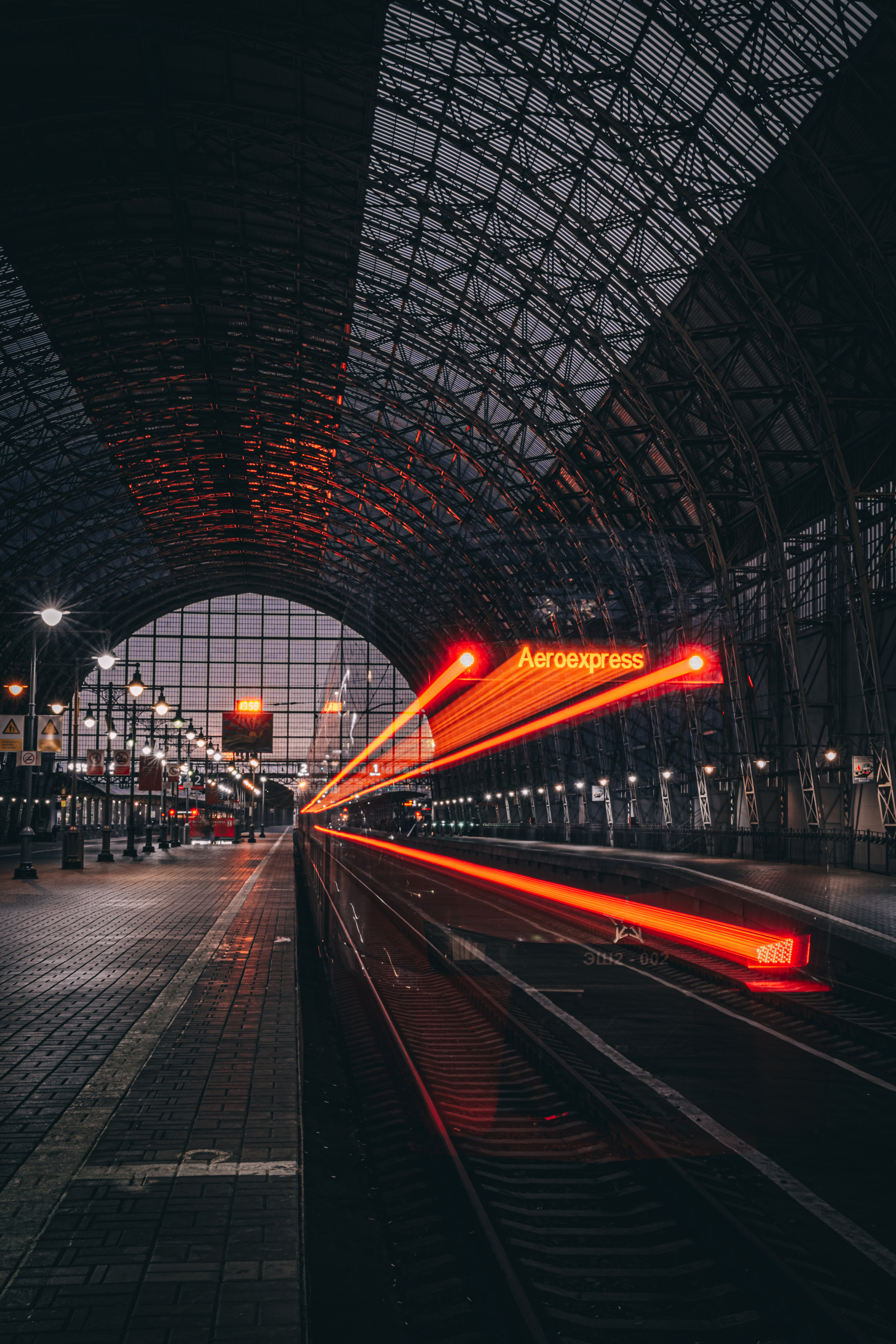 ghost train - My, The photo, Beginning photographer, Russian Railways, A train, Kievsky Railway Station, Railway, Long exposure, Photo processing