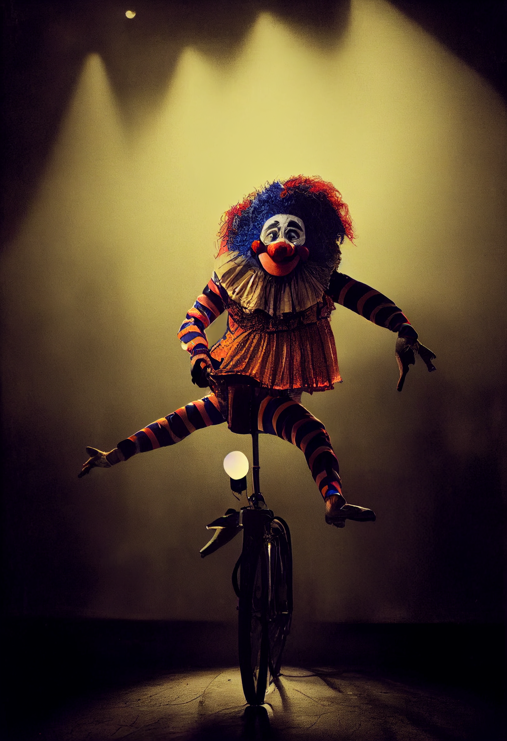 Cute clowns according to the neural network - Art, Нейронные сети, Computer graphics, Images, Midjourney, Clown, Circus, Longpost, Artificial Intelligence