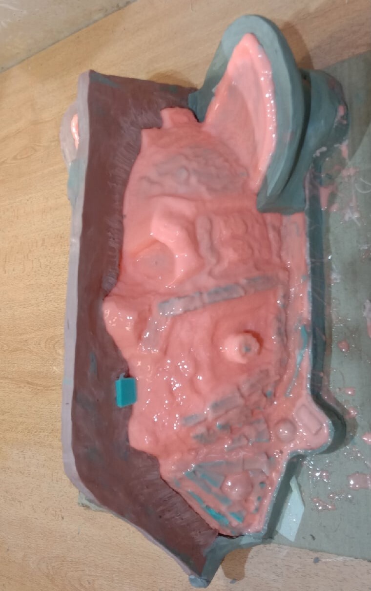 Making a silicone mold for casting a mask - My, Mask, Needlework with process, Longpost, Video, Video VK