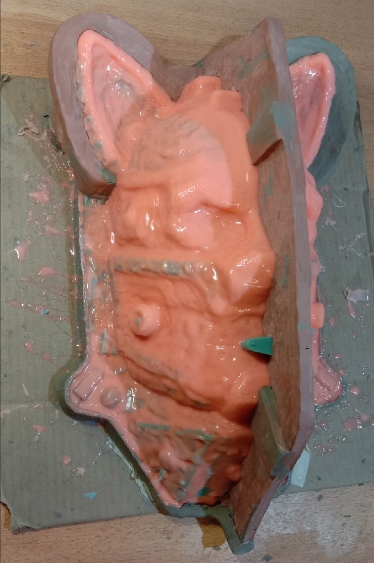 Making a silicone mold for casting a mask - My, Mask, Needlework with process, Longpost, Video, Video VK