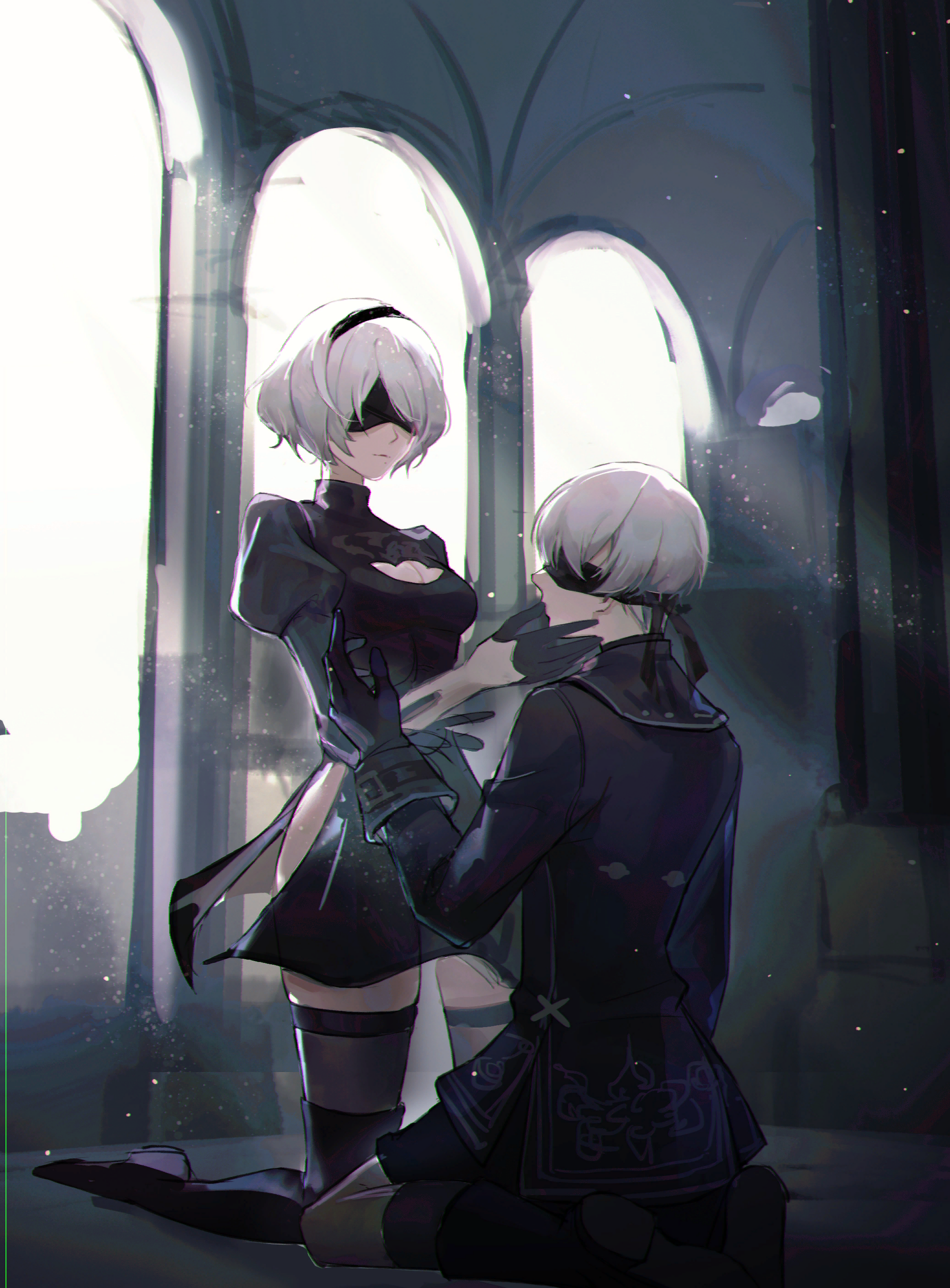 Androids - NIER Automata, Yorha unit No 2 type B, Yorha unit no 9 type S, Art, Games