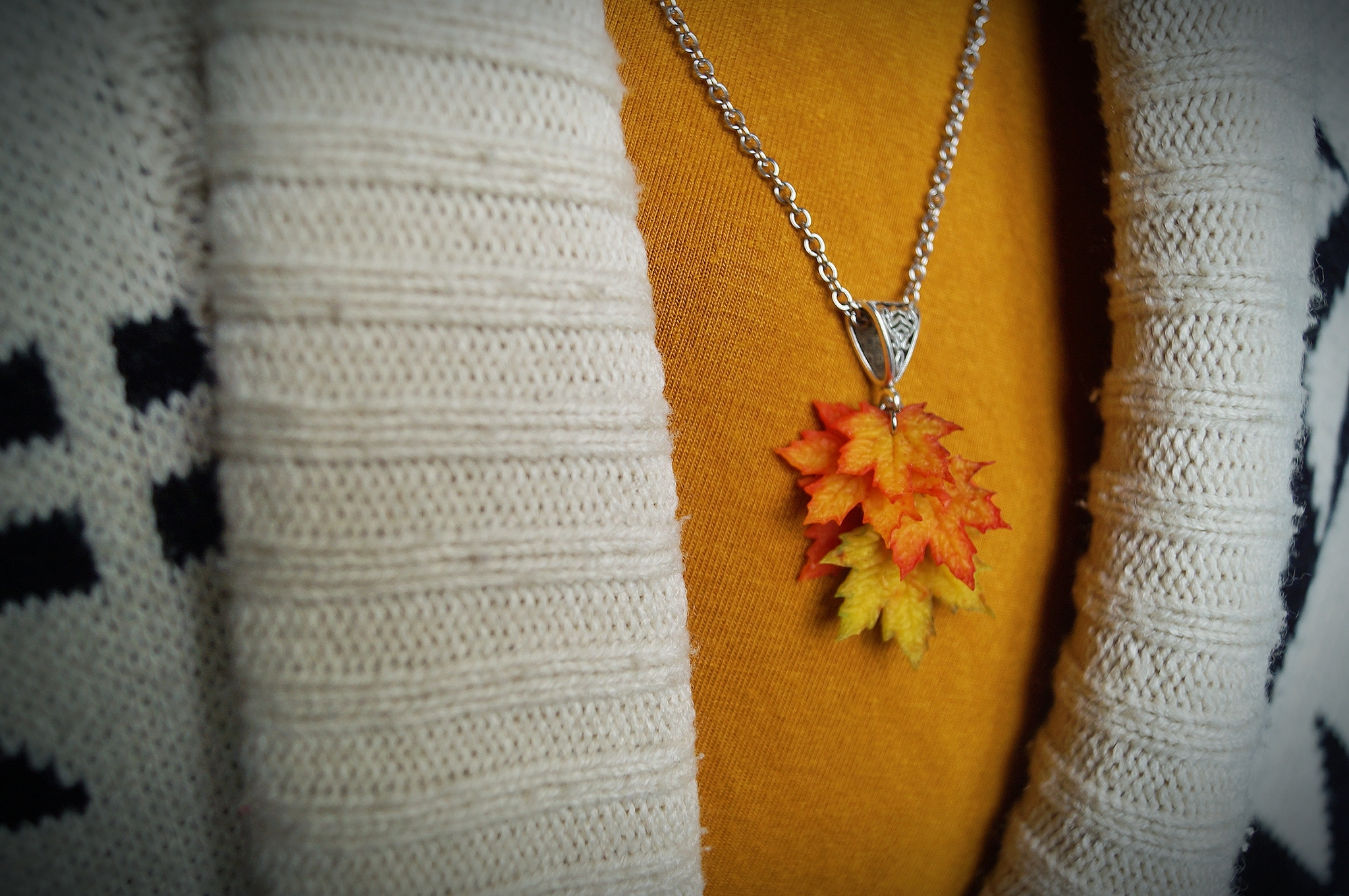 Autumn pendant maple - My, Needlework without process, Autumn, Лепка, Decoration, Maple, Leaves, Autumn leaves, Girls, Women, With your own hands, Creation, Needlework, beauty, beauty of nature, Nature, Polymer clay