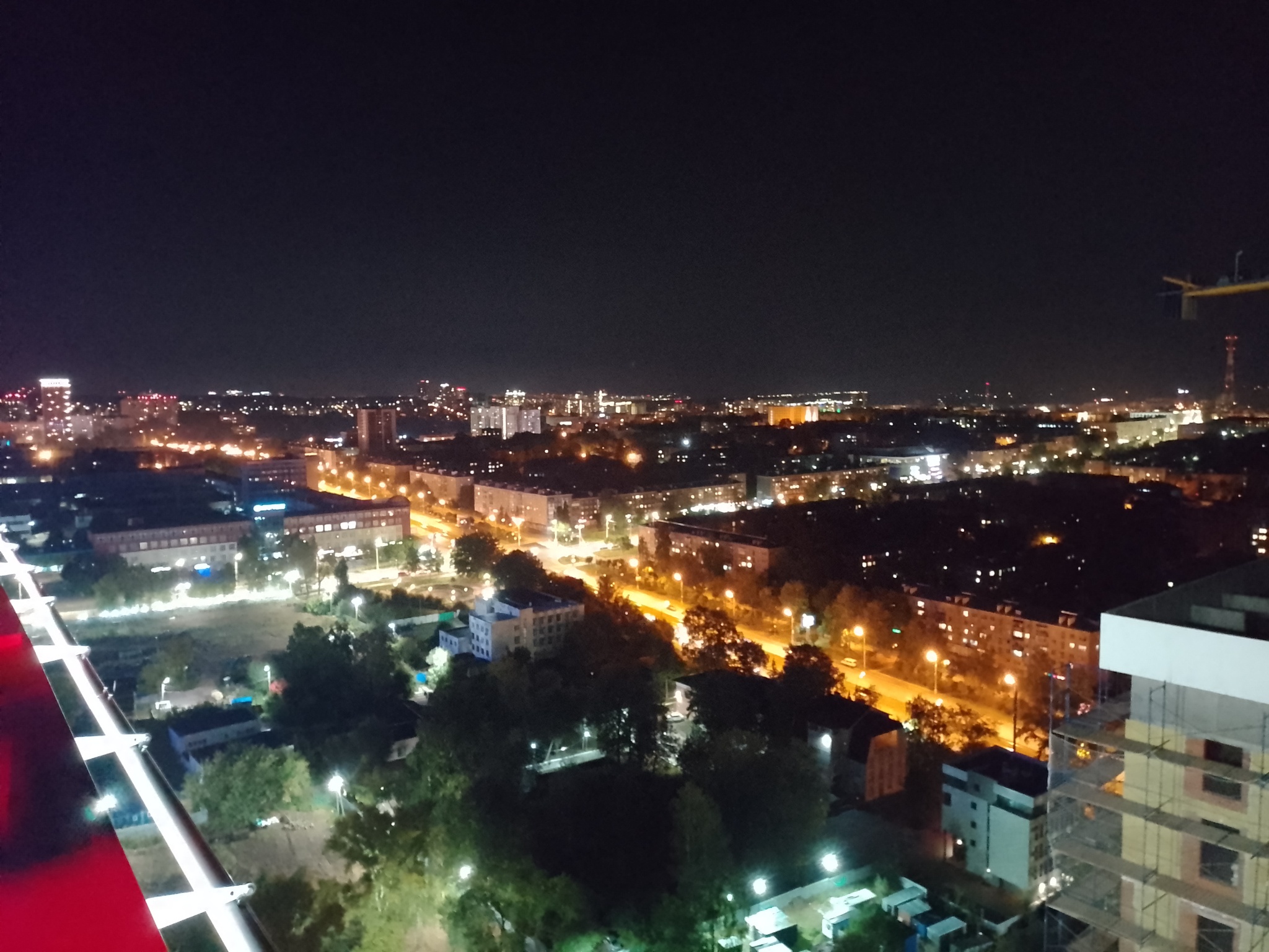 Izhevsk at night from the roof of a skyscraper - My, Izhevsk, The photo, Night, Photo on sneaker, Longpost