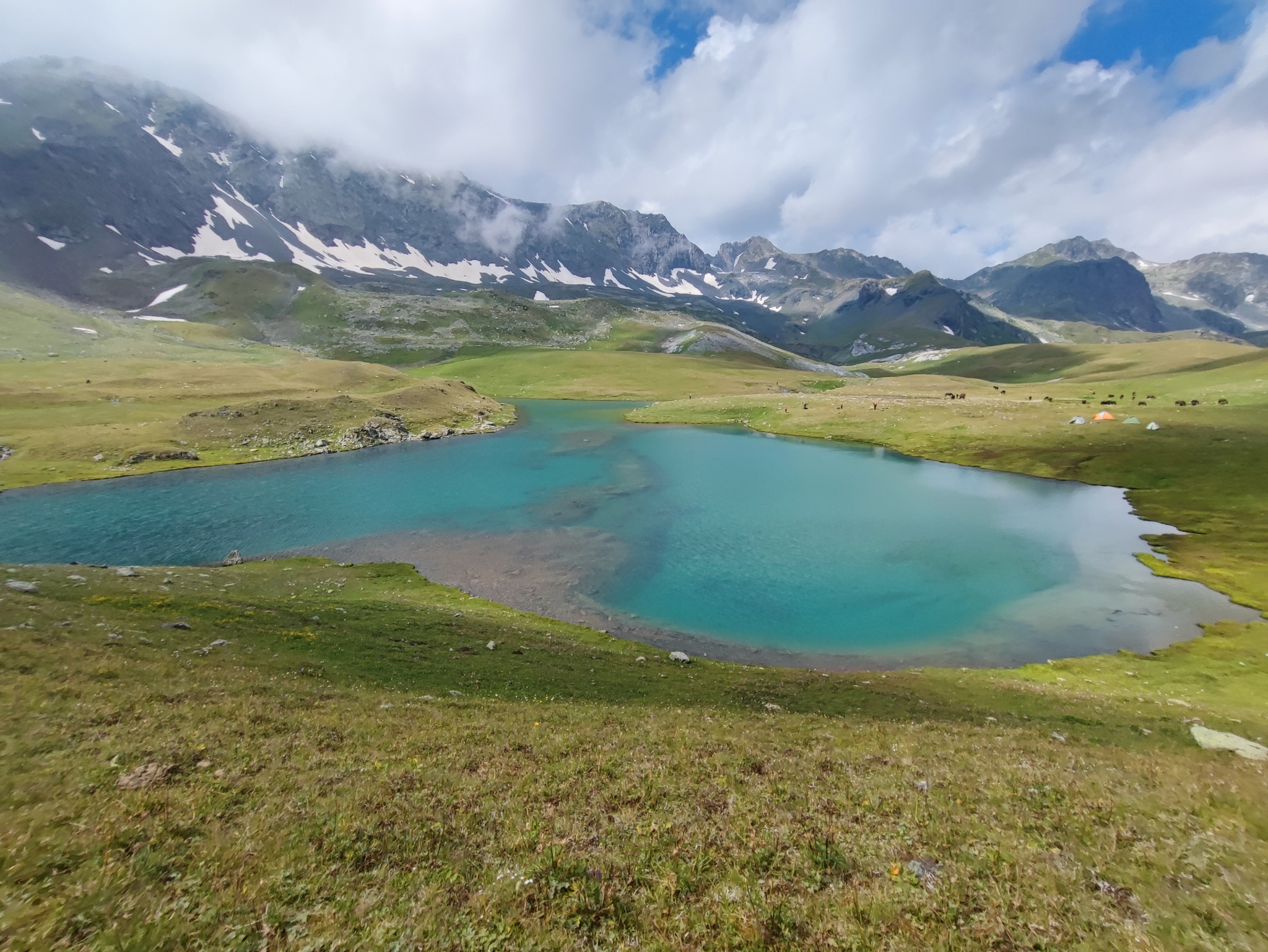 Arkhyz in August Part Five. Lakes of the Abishira-Akhuba ridge in the middle of summer - My, Mountain tourism, Hike, Lake, Caucasus, Arkhyz, The mountains, Longpost, Video