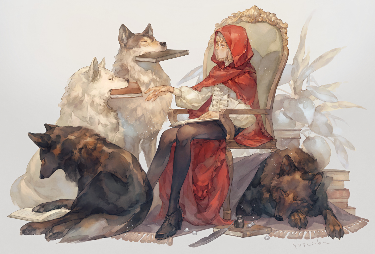 tamed - Art, Little Red Riding Hood, Wolf