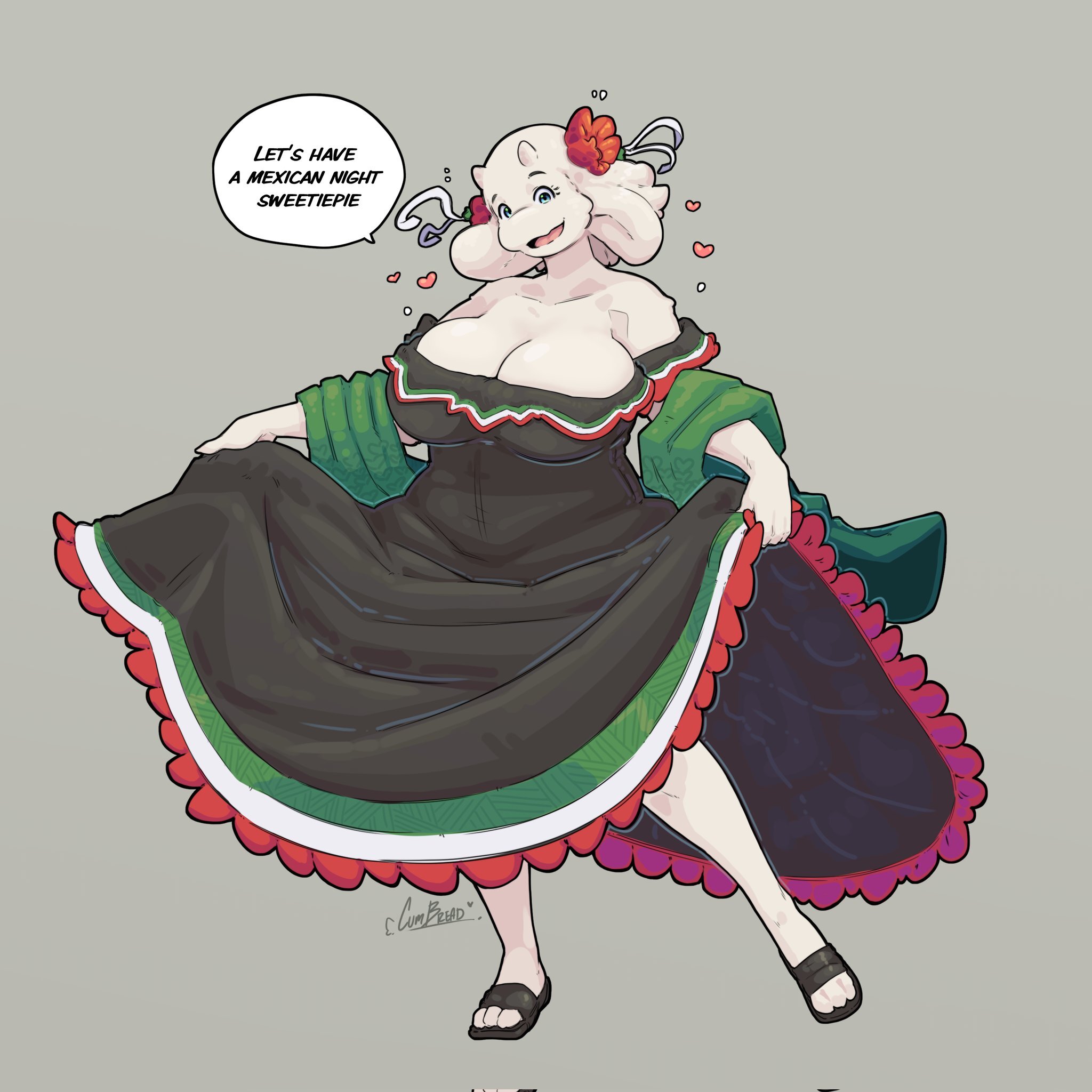 Undertale art by cumbread - NSFW, Fullness, Chubby art, Undertale, Toriel, Susie, Longpost