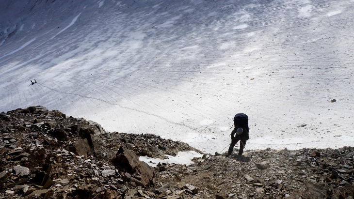 Caucasus-2020. 3+ Day eight: in the realm of ice, scree and technology - My, Mountain tourism, Tent, Hike, Tourism, Travels, Mountaineering, Caucasus, Summer, Vacation, Extreme, Glacier, Camping, The rocks, Longpost, The mountains