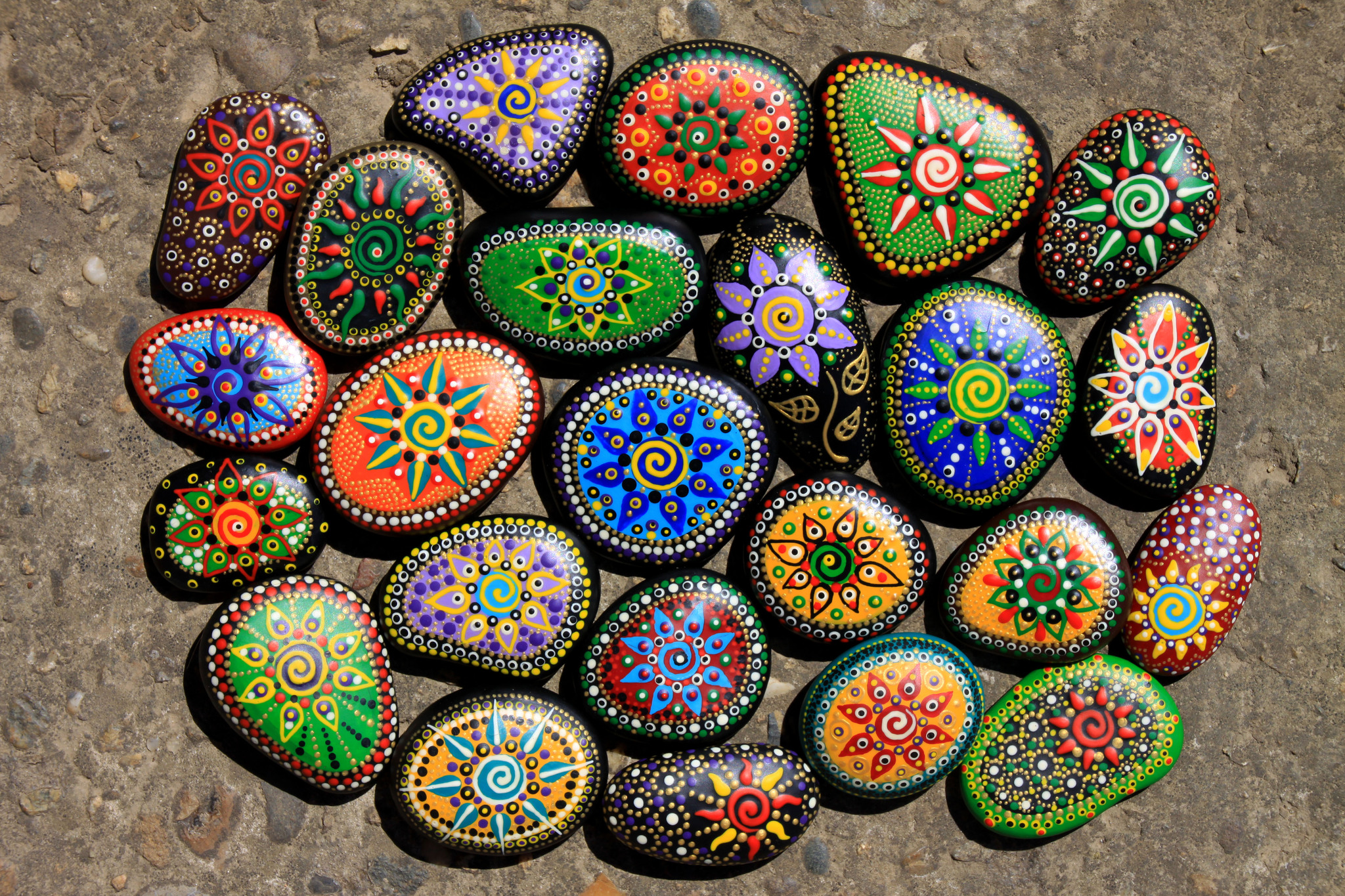 Painting stones