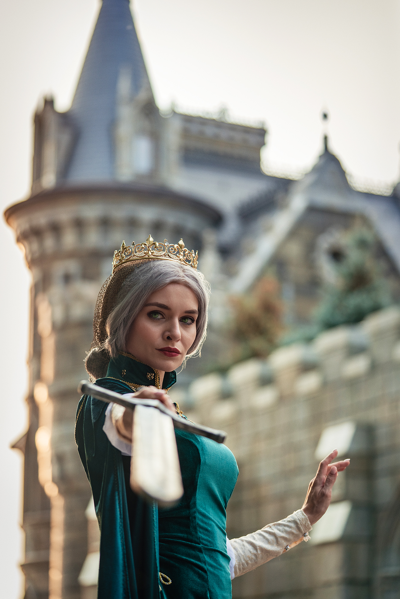 Calanthe Fiona Rhiannon - My, Fantasy, Girls, Cosplay, The photo, Witcher, Calante, Longpost, Queen