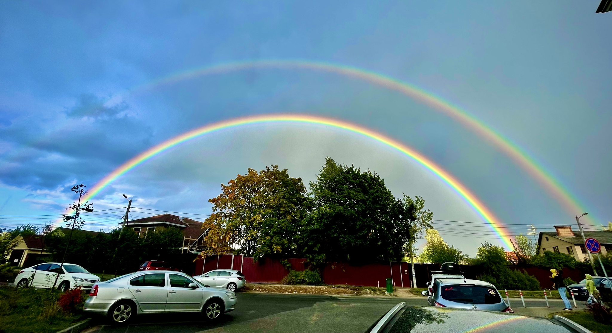 Double Rainbow - My, Rainbow, Double Rainbow, The photo, Sky