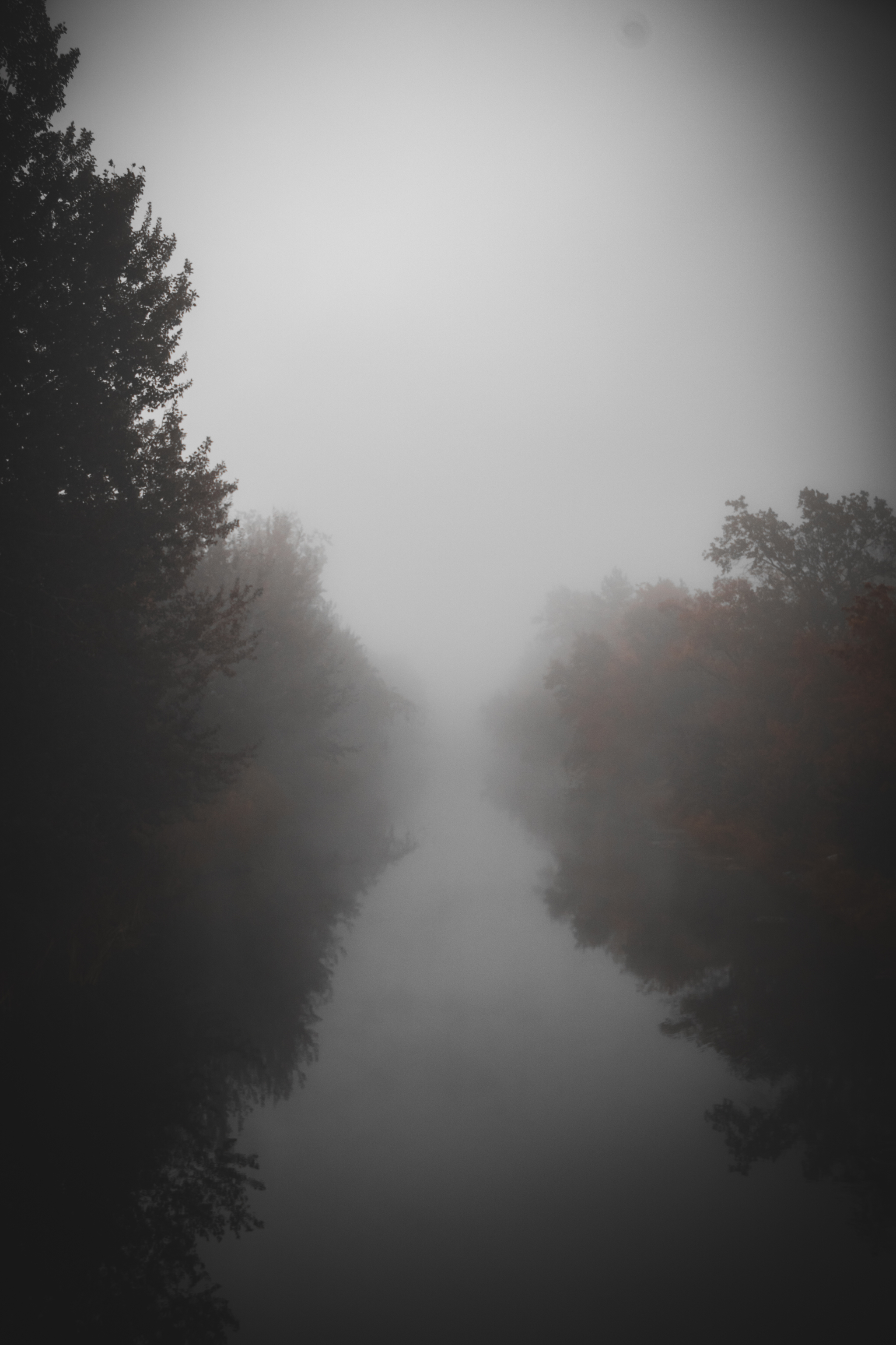 A little foggy morning - My, Morning, Autumn, Fog, I want criticism, Town, Longpost