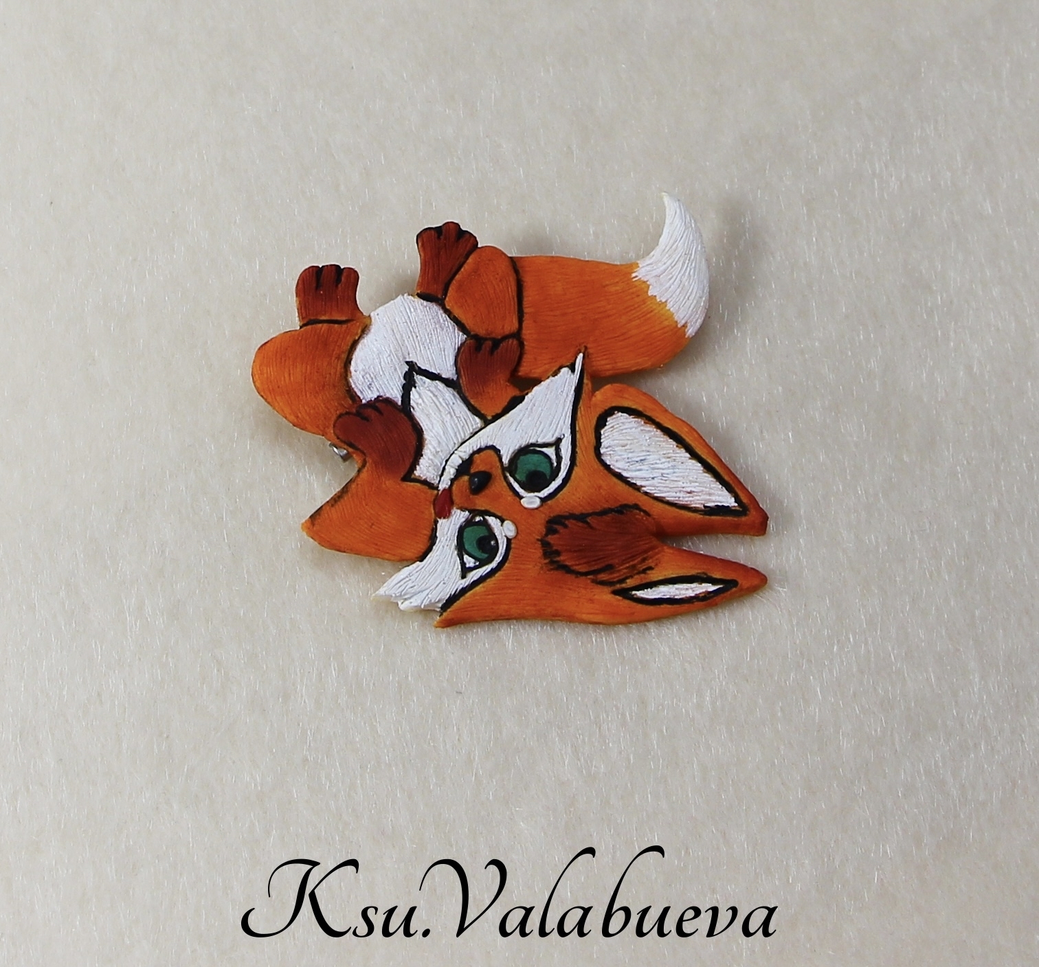 Brooches Chanterelles - My, Polymer clay, Brooch, Fox, Accessories, With your own hands, Needlework, Needlework without process, Icon, Queen, Longpost, Handmade