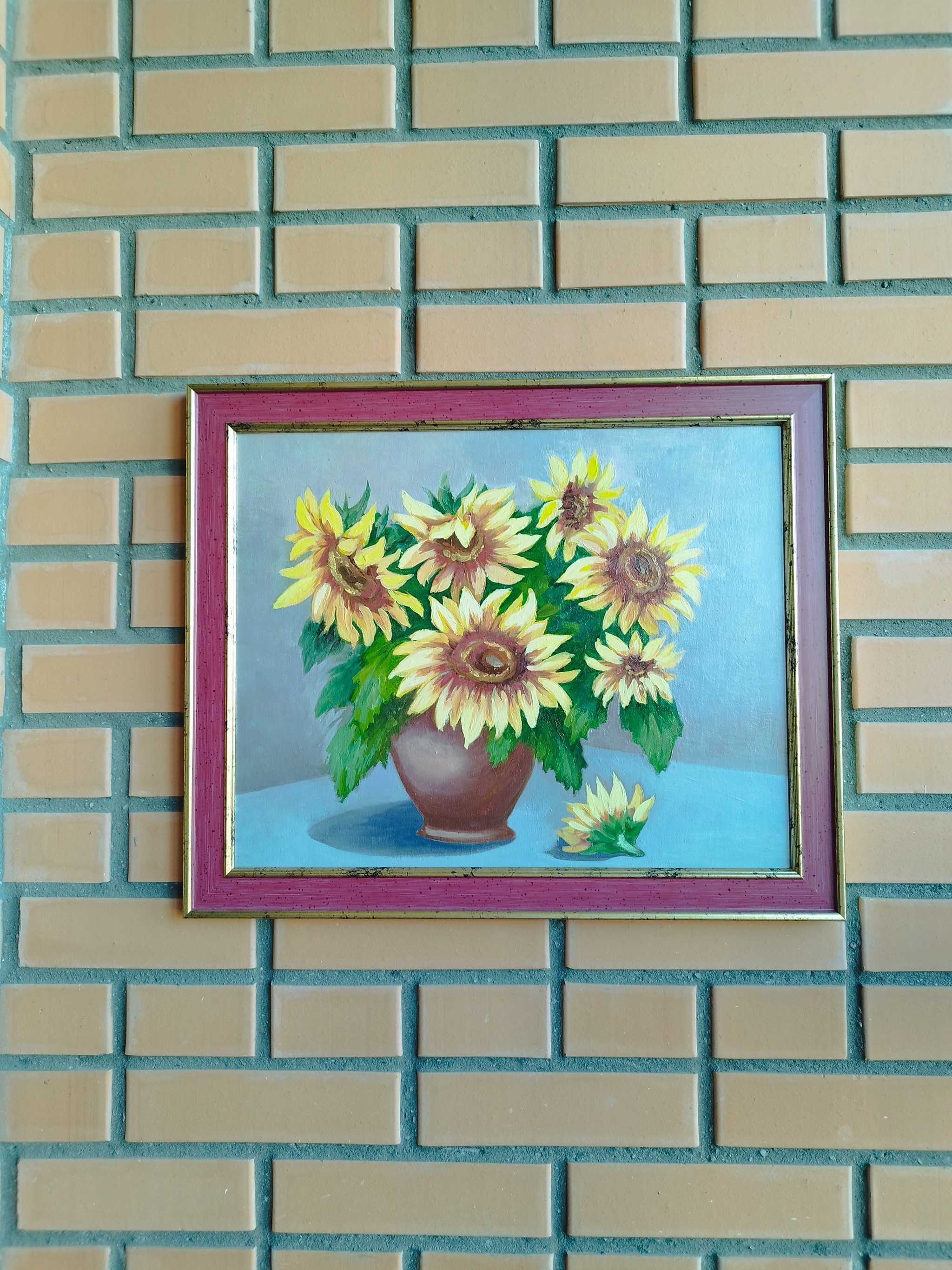 oil painting - My, Painting, Art, Canvas, Butter, Painting, Flowers, Longpost, Sunflower