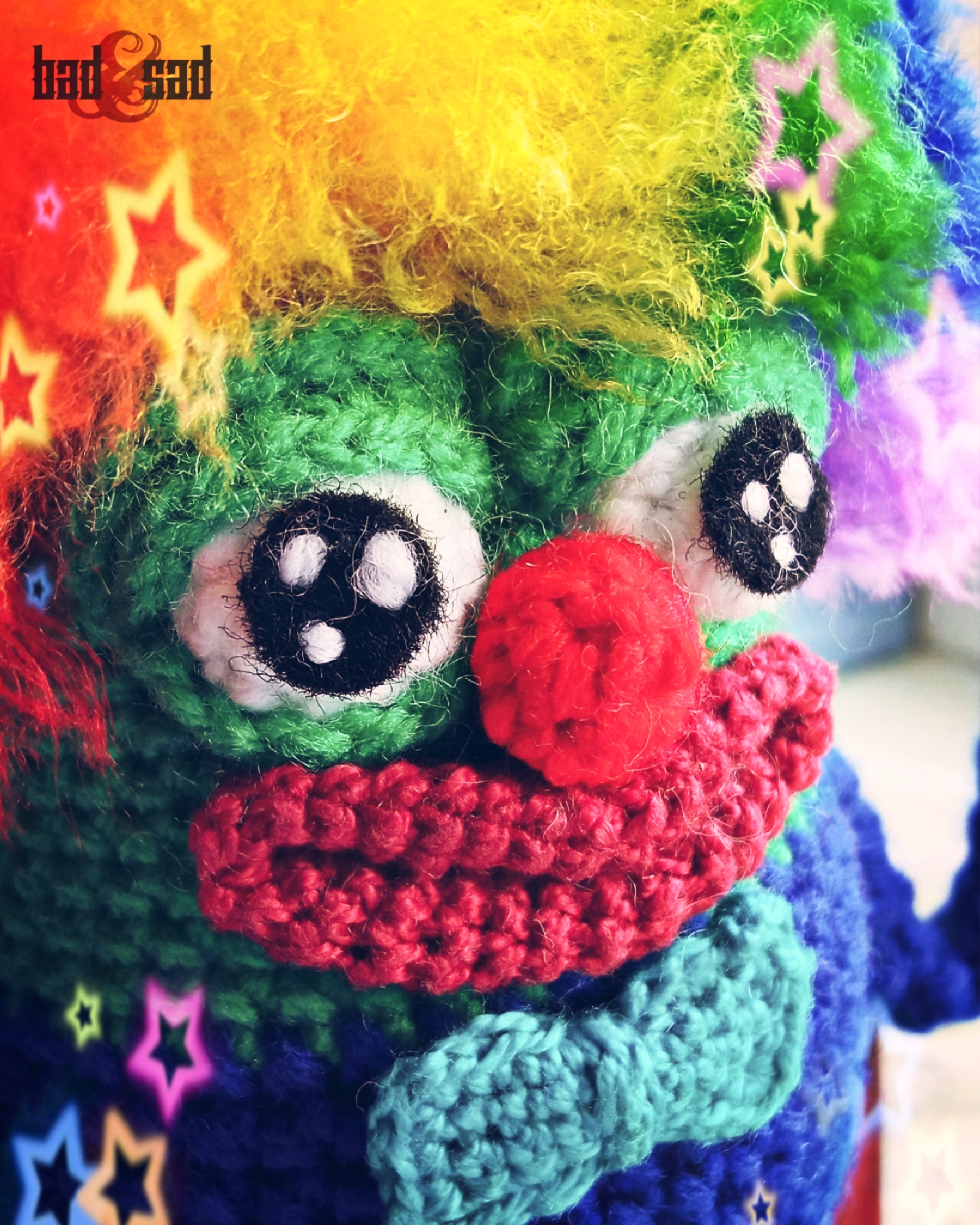 Pepe the Frog - Clown edition - My, Needlework without process, With your own hands, Amigurumi, Pepe, Frogs, Memes, Clown, Clownery, Longpost, Crochet