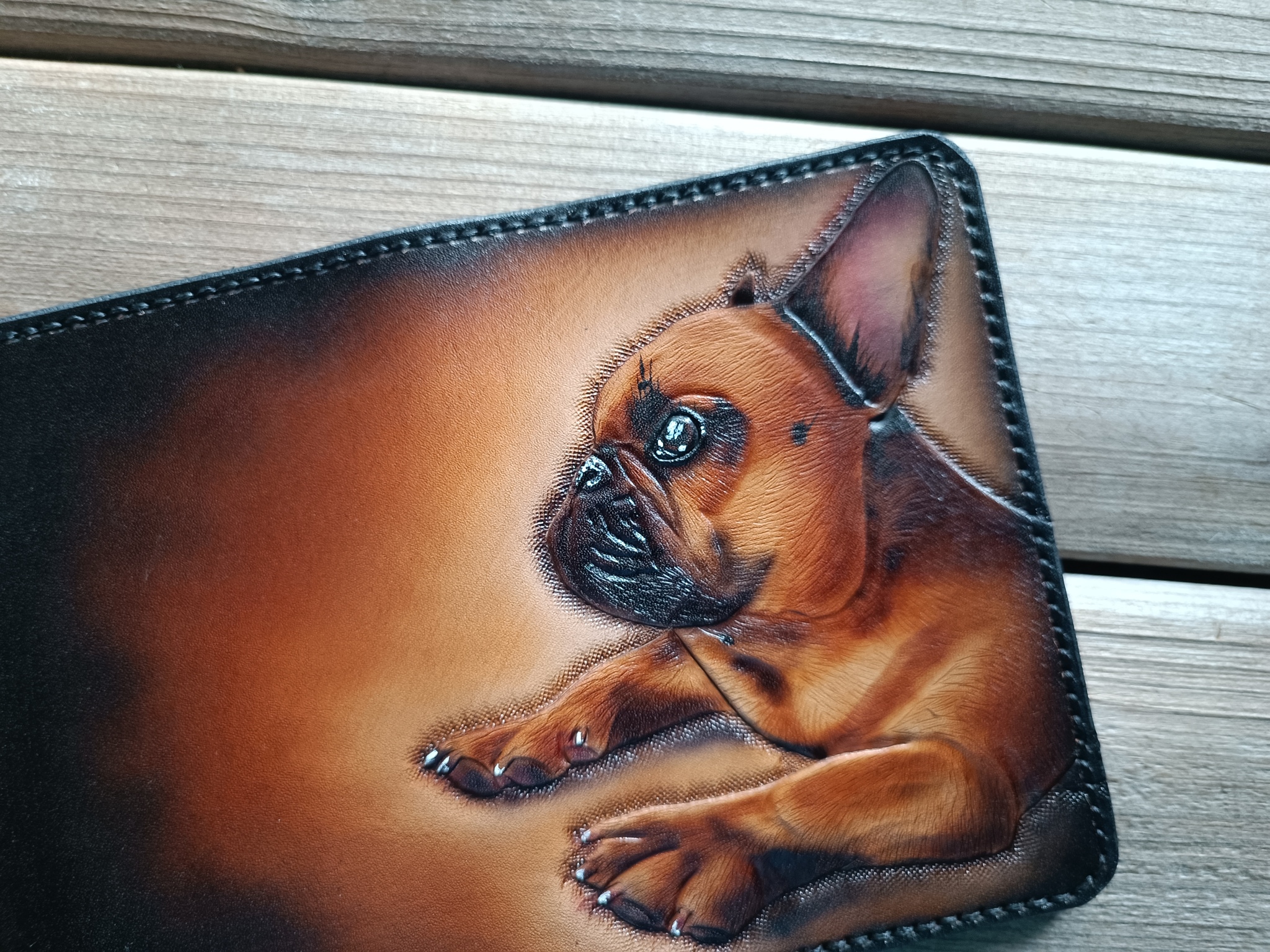 Dogs, dogs - My, Leather products, Handmade, Natural leather, The passport, Embossing on leather, Longpost, Dog, Needlework without process, Cover