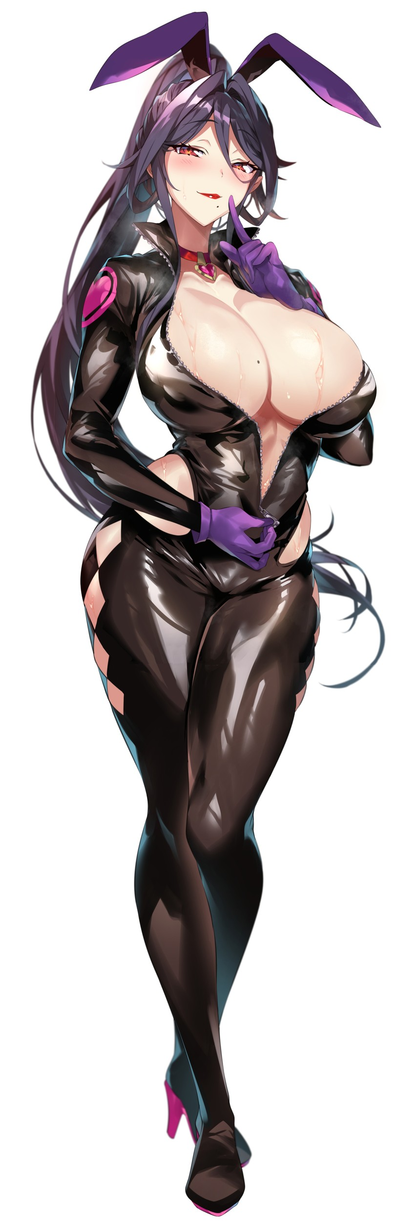 Мясомолочные милфы от Senri Gan - NSFW, Аниме, Anime Art, Original Character, MILF, Bunnysuit, Туфли на высоких каблуках, Попа, Панцу, Купальник, Длиннопост, Чулки