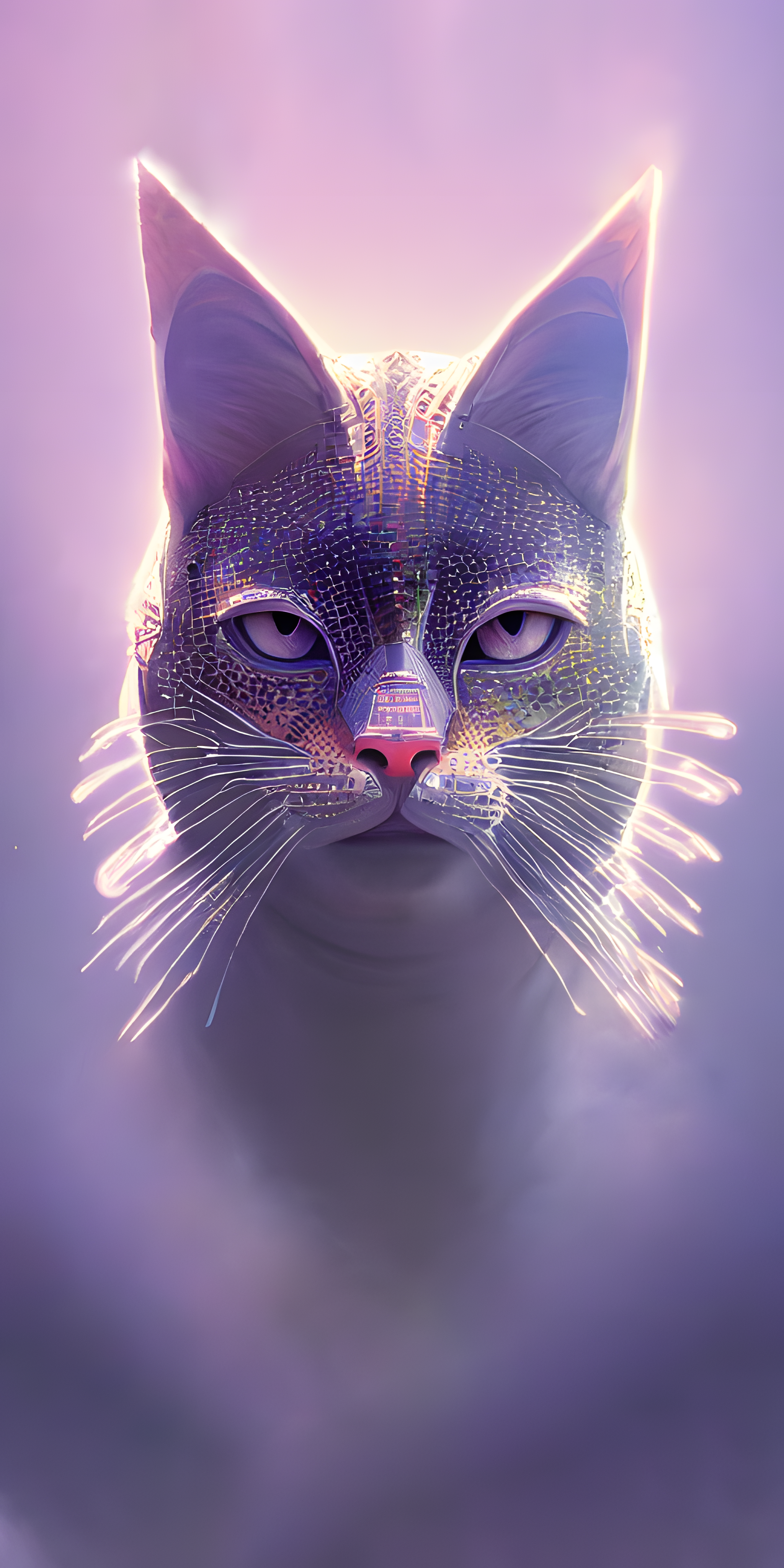 NeuroCats. Part 1 - My, Нейронные сети, Artificial Intelligence, cat, Phone wallpaper, Stable diffusion, Computer graphics, Illustrations, Images, Longpost, Modern Art