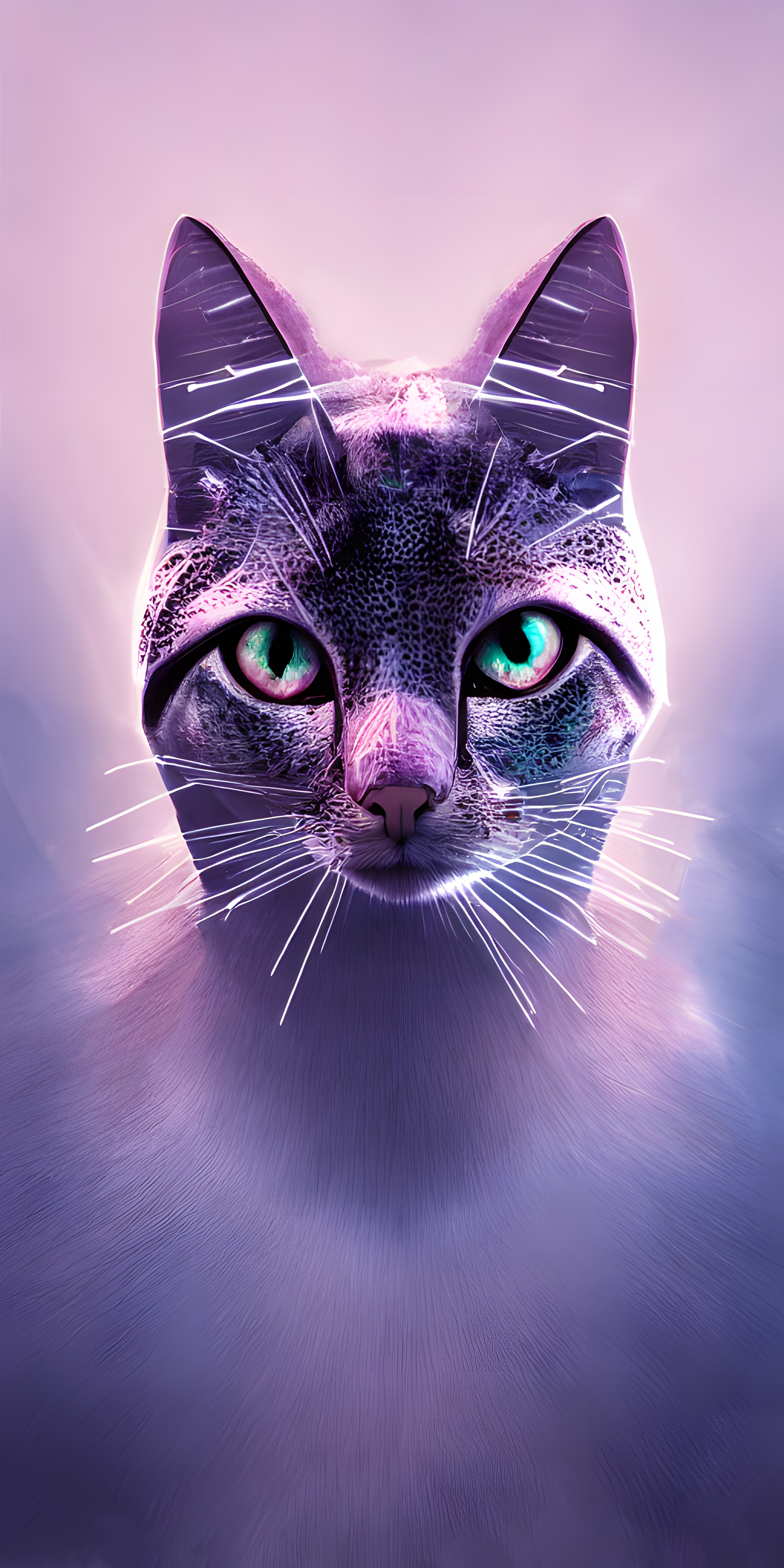 NeuroCats. Part 1 - My, Нейронные сети, Artificial Intelligence, cat, Phone wallpaper, Stable diffusion, Computer graphics, Illustrations, Images, Longpost, Modern Art