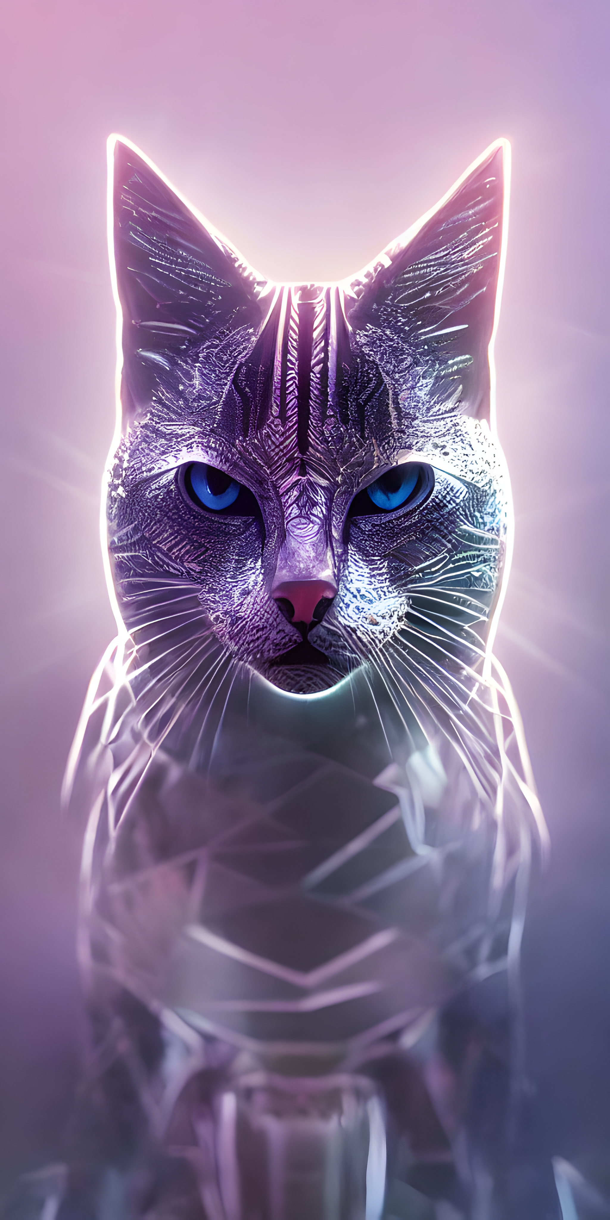 NeuroCats. Part 1 - My, Нейронные сети, Artificial Intelligence, cat, Phone wallpaper, Stable diffusion, Computer graphics, Illustrations, Images, Longpost, Modern Art