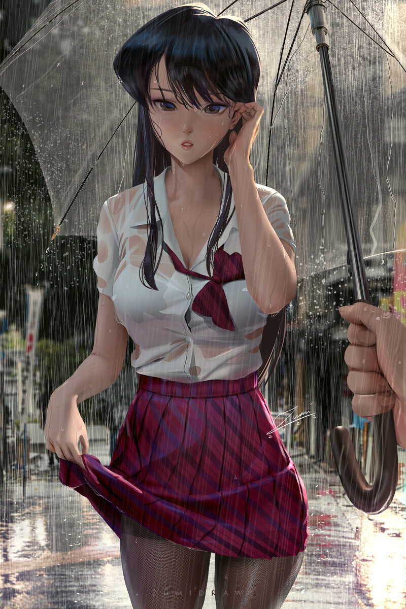 Shouko Komi - Арт, Artstation, Аниме, Komi-San wa Comyushou desu, Anime Art, Zumidraws, Shouko Komi