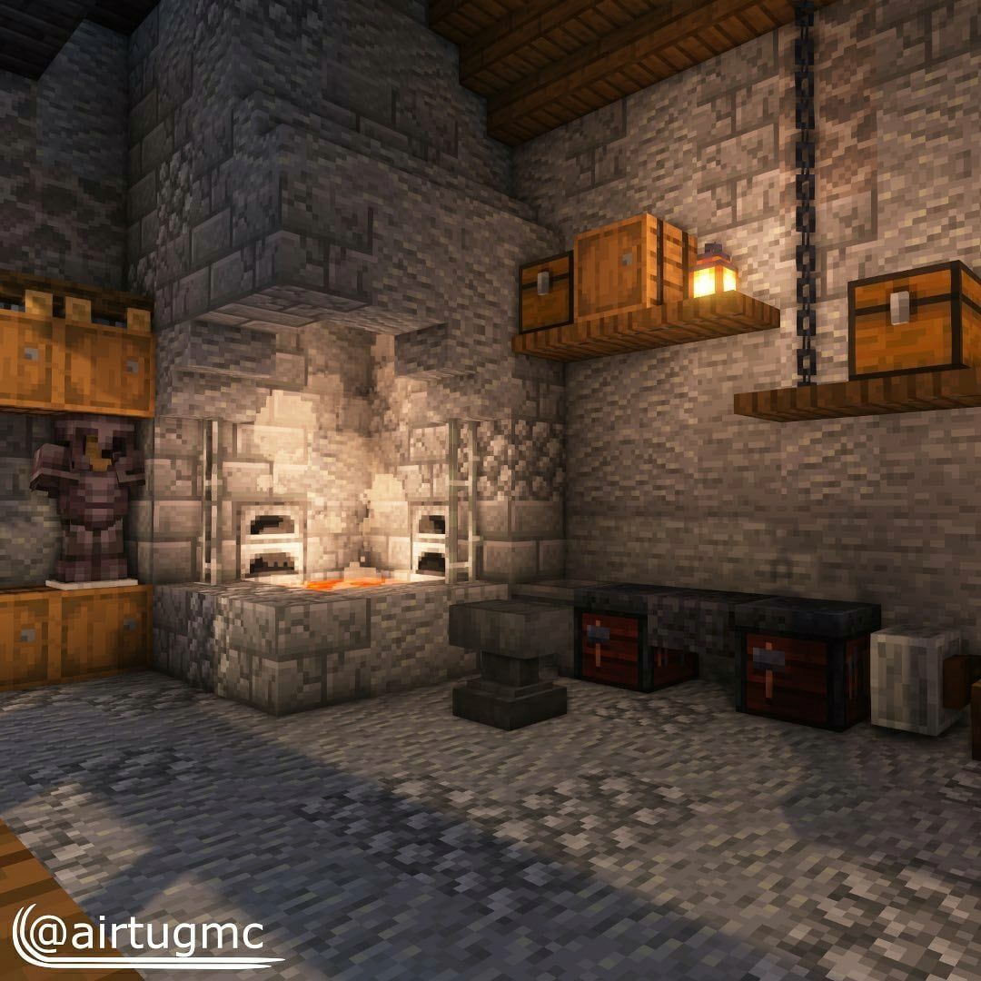 • Forge • | Minecraft - My, Minecraft, Computer games, Design, The buildings, Longpost