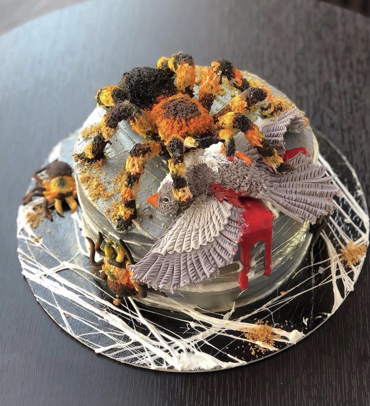 Father is a good lad. I ordered a cake for my 5 year old son. - My, Cake, Confectioner, Bird spiders, Birds, Father, A son, Moscow, Moscow region, Longpost, Well done