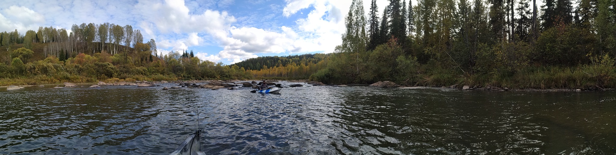 Autumn rafting on the river Kondoma, Tashtagol region - My, Alloy, Kayak, Nature, Autumn, Relaxation, Mobile photography, Longpost