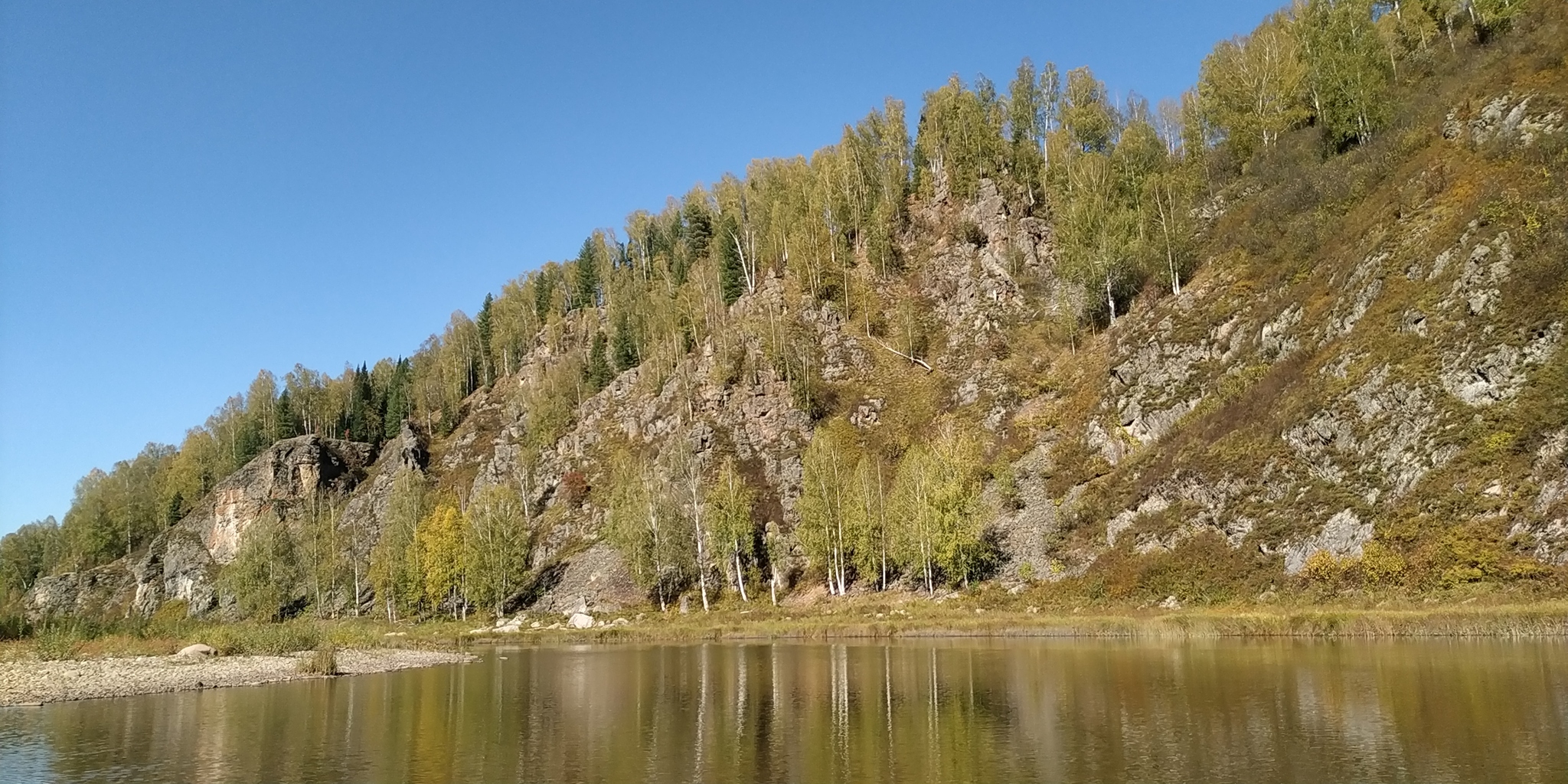 Autumn rafting on the river Kondoma, Tashtagol region - My, Alloy, Kayak, Nature, Autumn, Relaxation, Mobile photography, Longpost