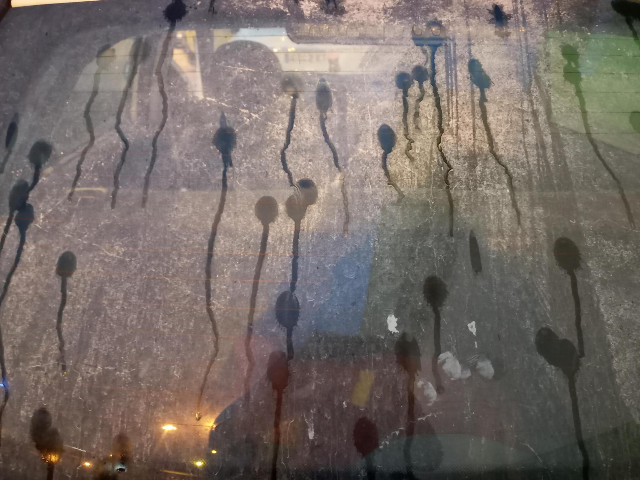 First drops of rain - The photo, Drops, Rain, Glass, Dust, It seemed, Pareidolia