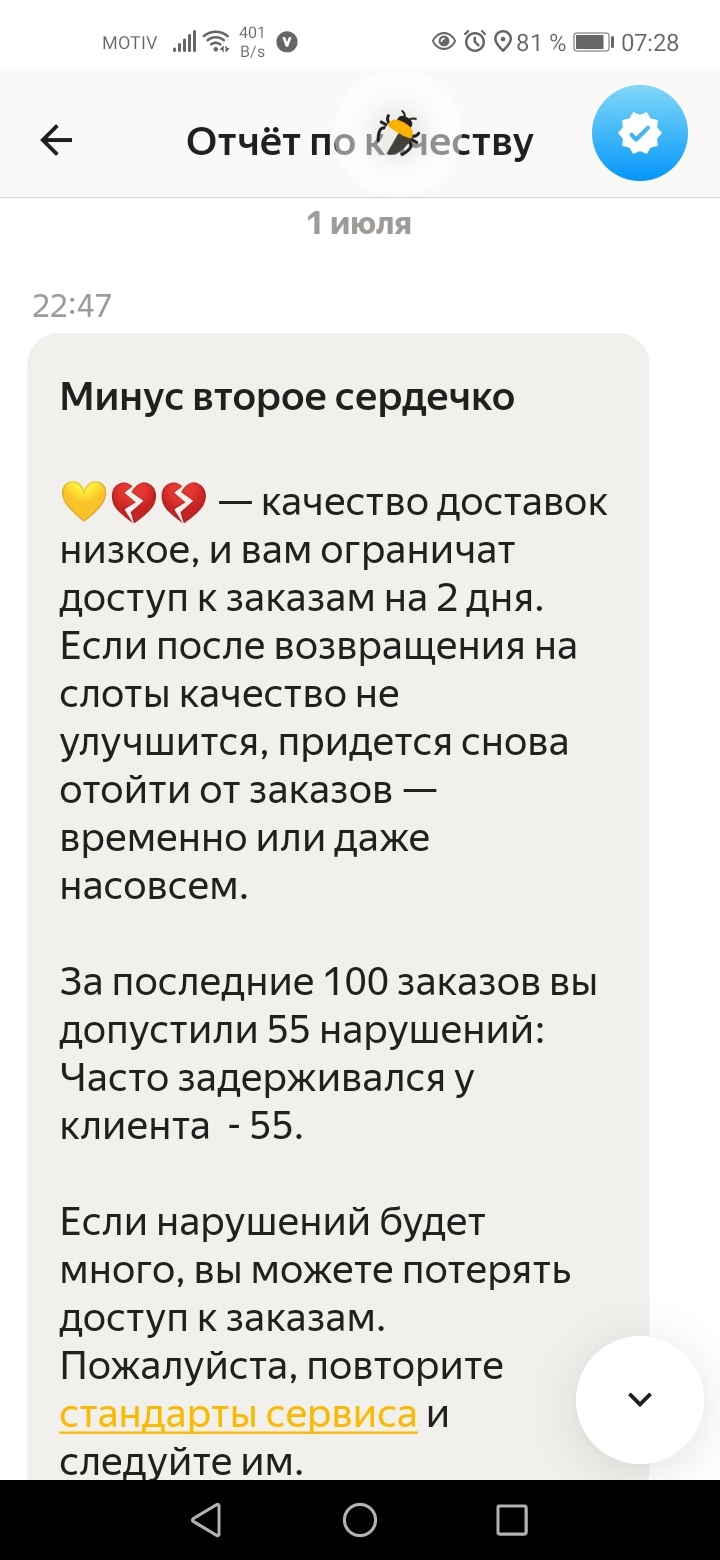 Yandex.Food throws couriers for salaries - My, Negative, Work, Longpost