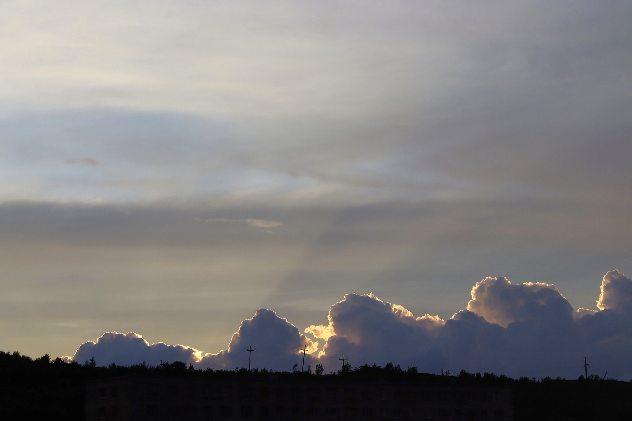 clouds at sunset - My, Murmansk region, Far North, North, Hills, Sunset, Sky, Clouds, The photo, Nature, North