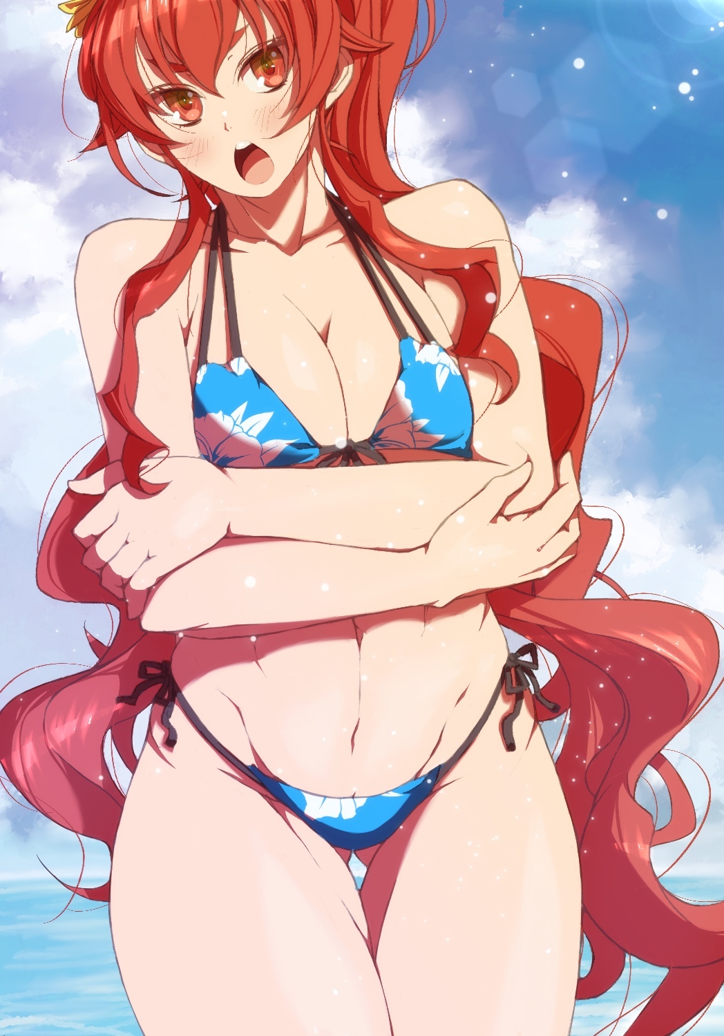 Eris Boreas Greyrat - NSFW, Anime, Anime art, Mushoku tensei, Eris boreas greyrat, Swimsuit, Girls