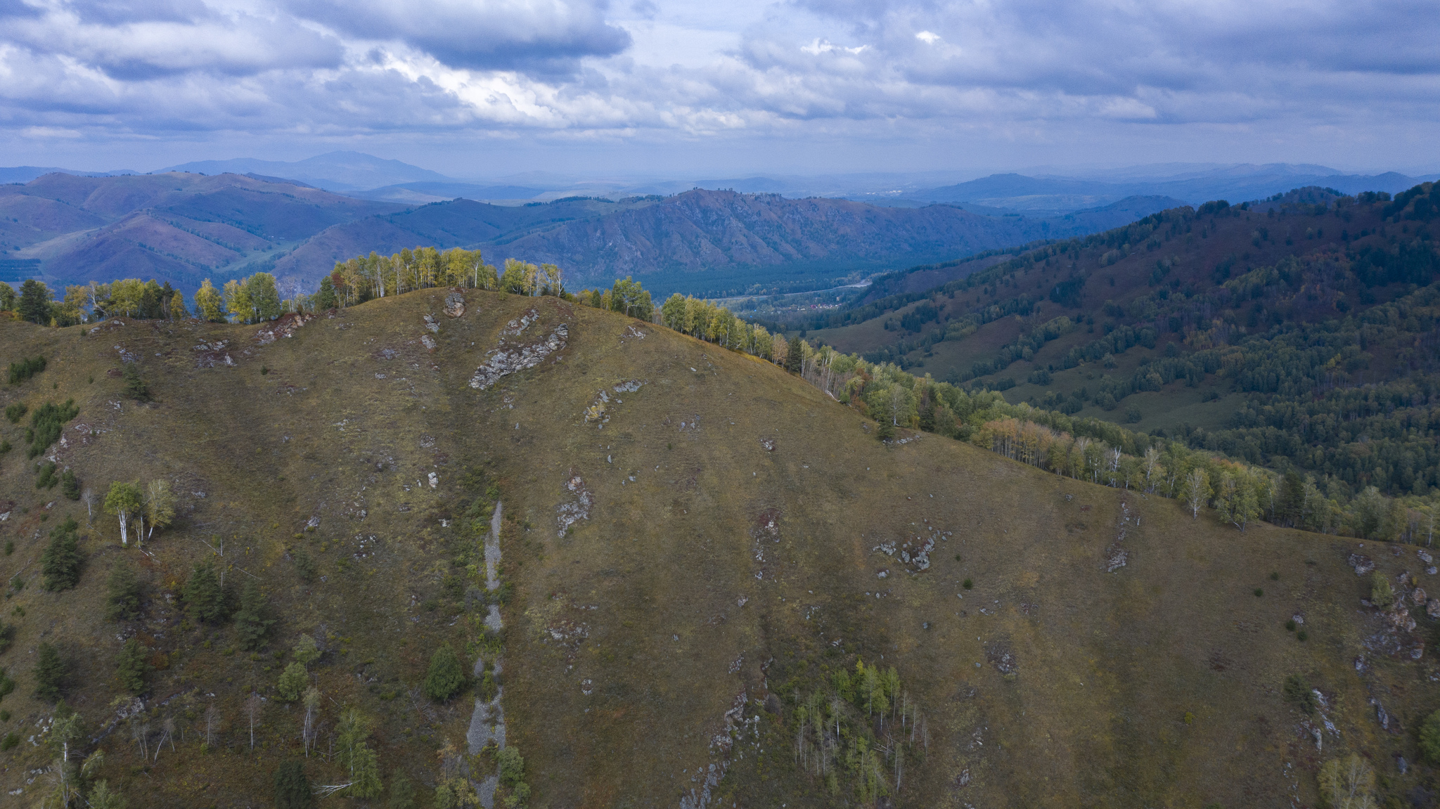 September in Altai - My, Drone, Quadcopter, Dji, Aerial photography, The photo, The mountains, Altai Republic, Katun, Waterfall, Video, Longpost, Altai Mountains