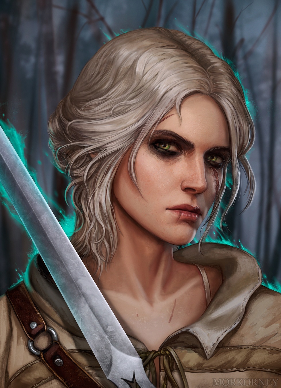 Martin - Drawing, The Witcher 3: Wild Hunt, Witcher, Ciri, Girls, Art