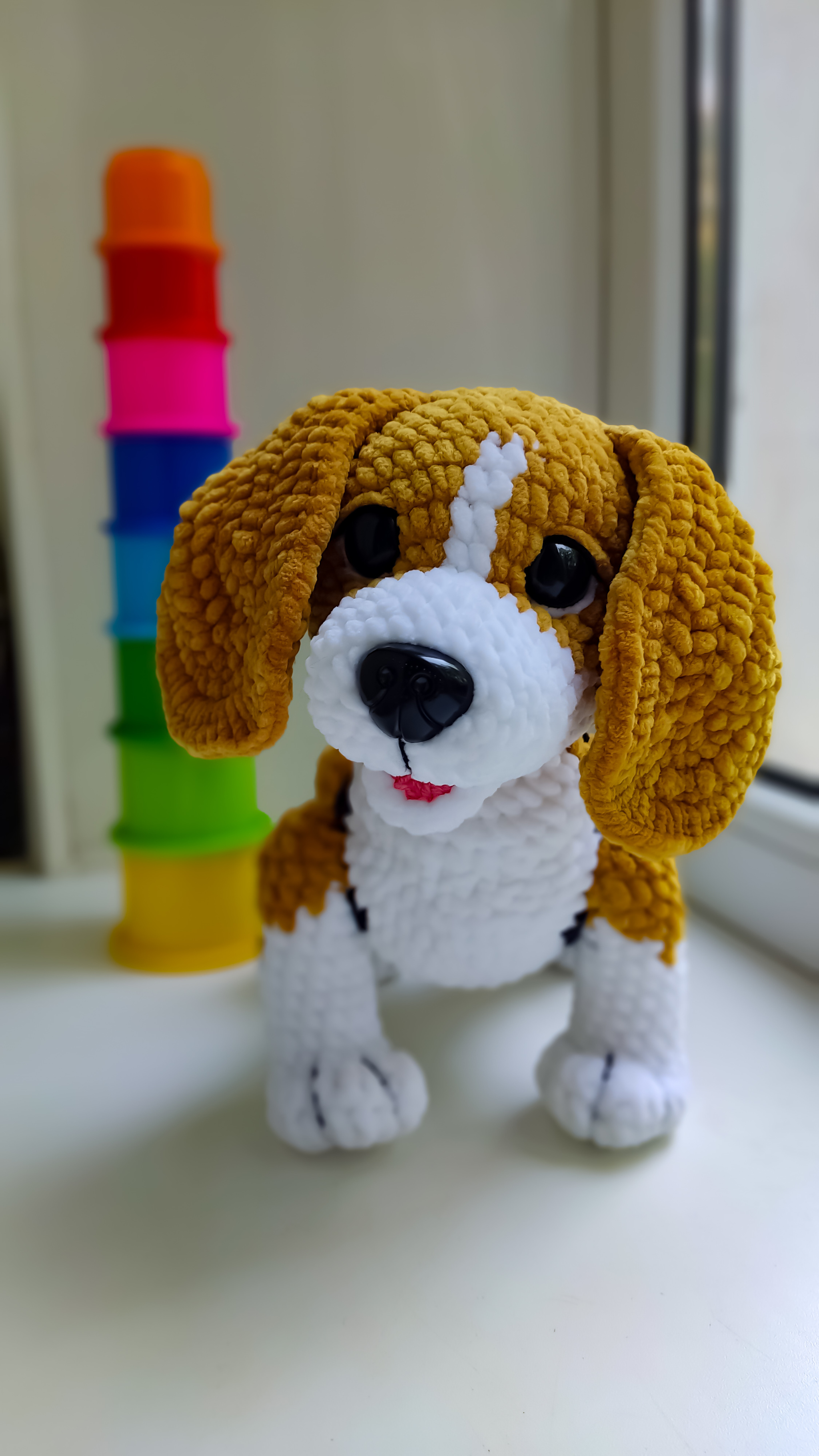 A couple of dogs - My, Amigurumi, Crochet, Knitting, Hook, With your own hands, Products for children, Handmade, Plush Toys, Plush yarn, Plush, For the little ones, On hook, Interior toy, Soft toy, Needlework, Alchevsk, Longpost, Knitted toys