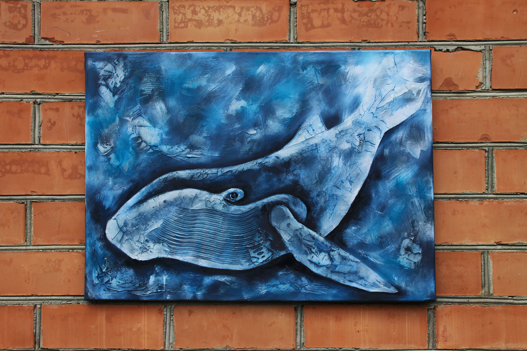 Sea power. - My, Art, Artist, Painting, Painting, Oil painting, Whale, Longpost, Modern Art