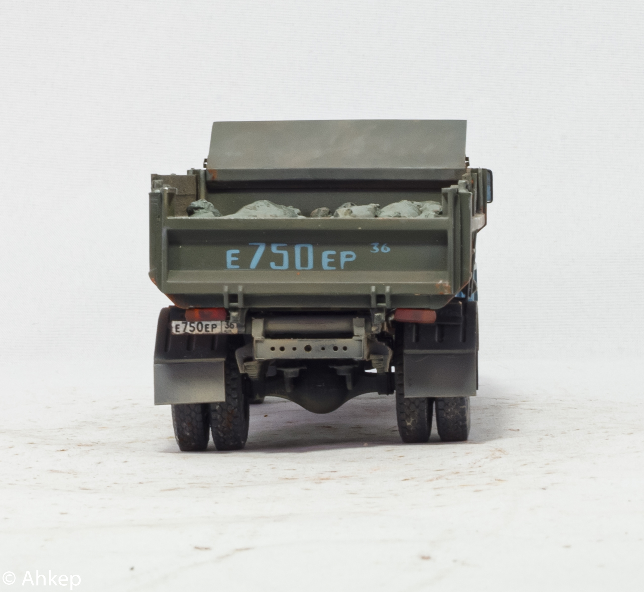 ZIL-UAMZ-4505. - My, Modeling, Scale model, Stand modeling, Painting miniatures, Collecting, Miniature, Zil, Dump truck, Truck, Longpost, Collection