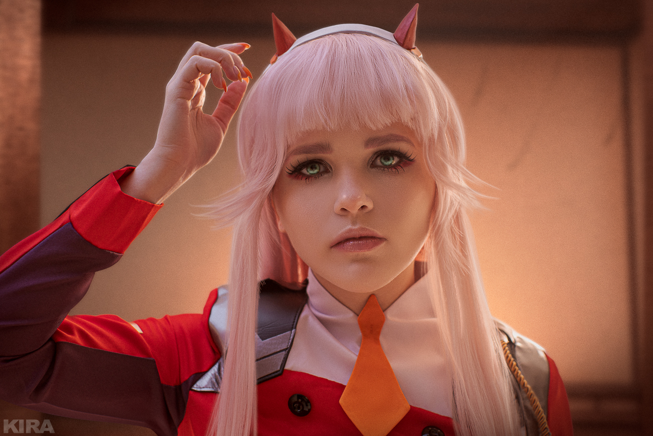 Мой косплей на героиню Zero Two из аниме Darling in the FranXX | Пикабу