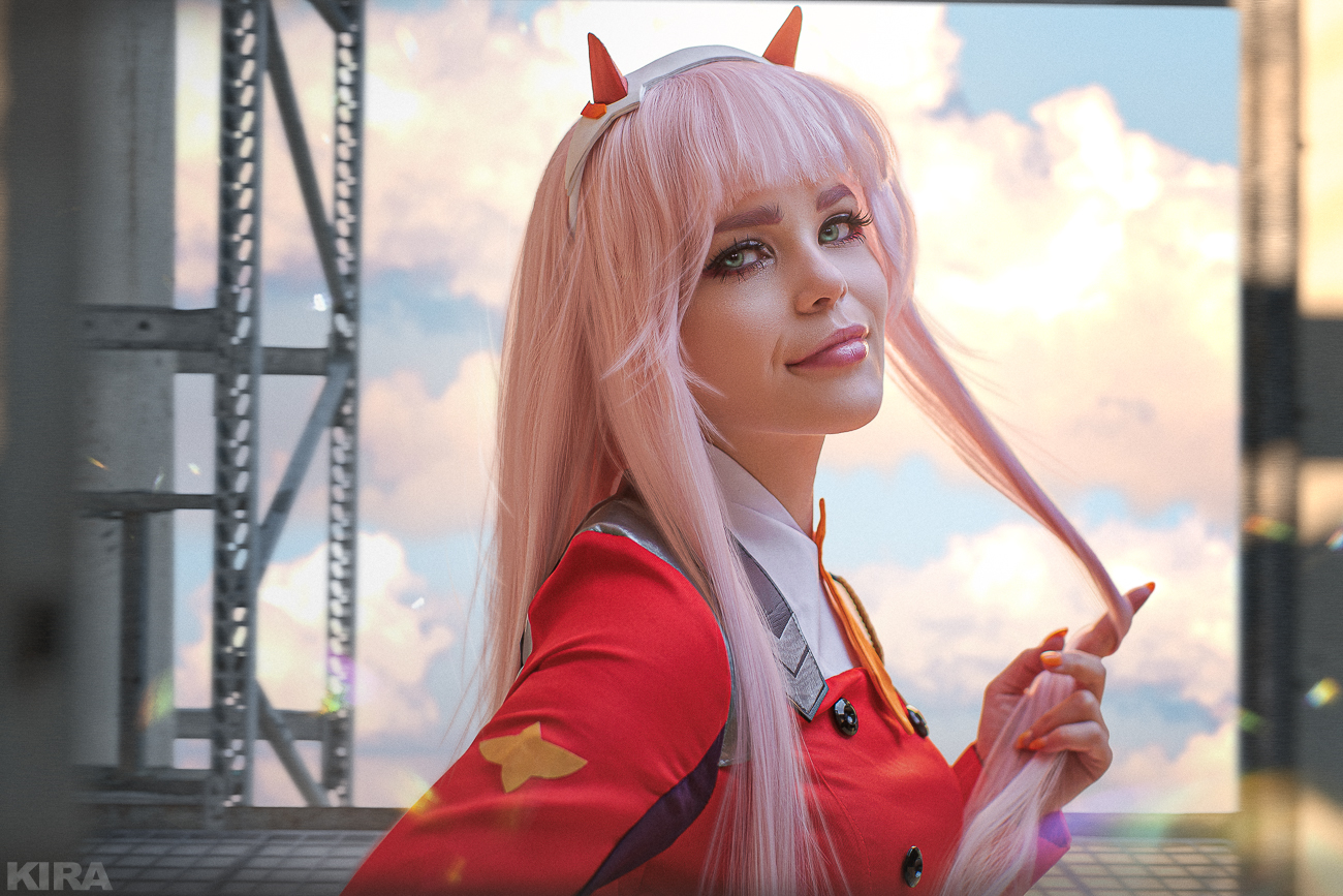 Мой косплей на героиню Zero Two из аниме Darling in the FranXX | Пикабу