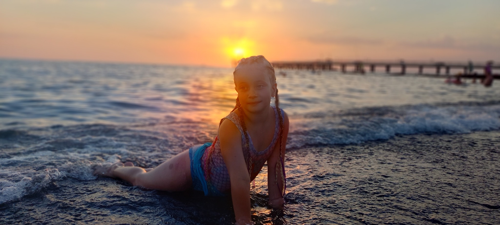 Sea - My, Mobile photography, Sea, Mermaid, Sunset