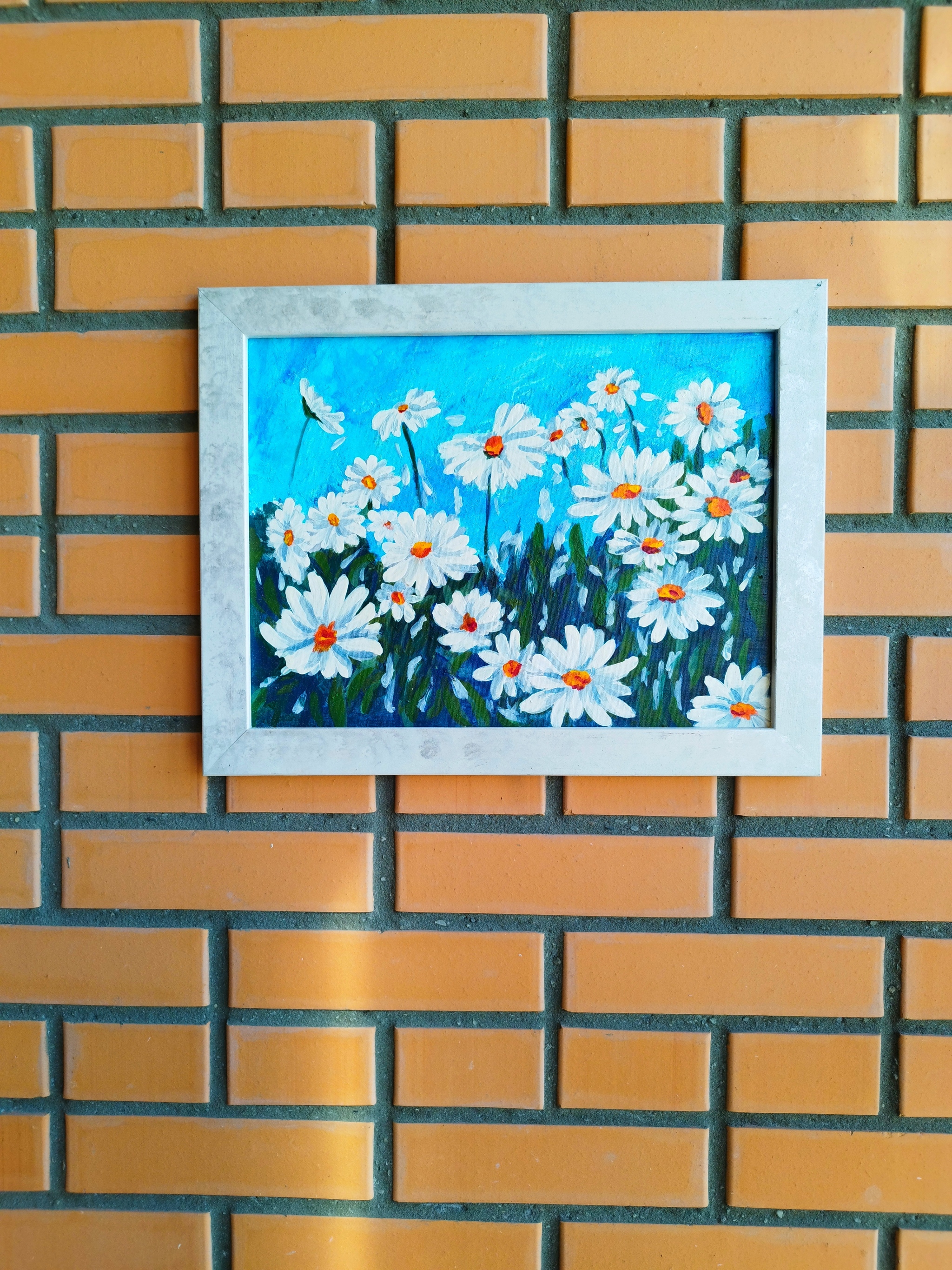 acrylic painting - My, Painting, Presents, Acrylic, Art, Chamomile, Summer, Flowers