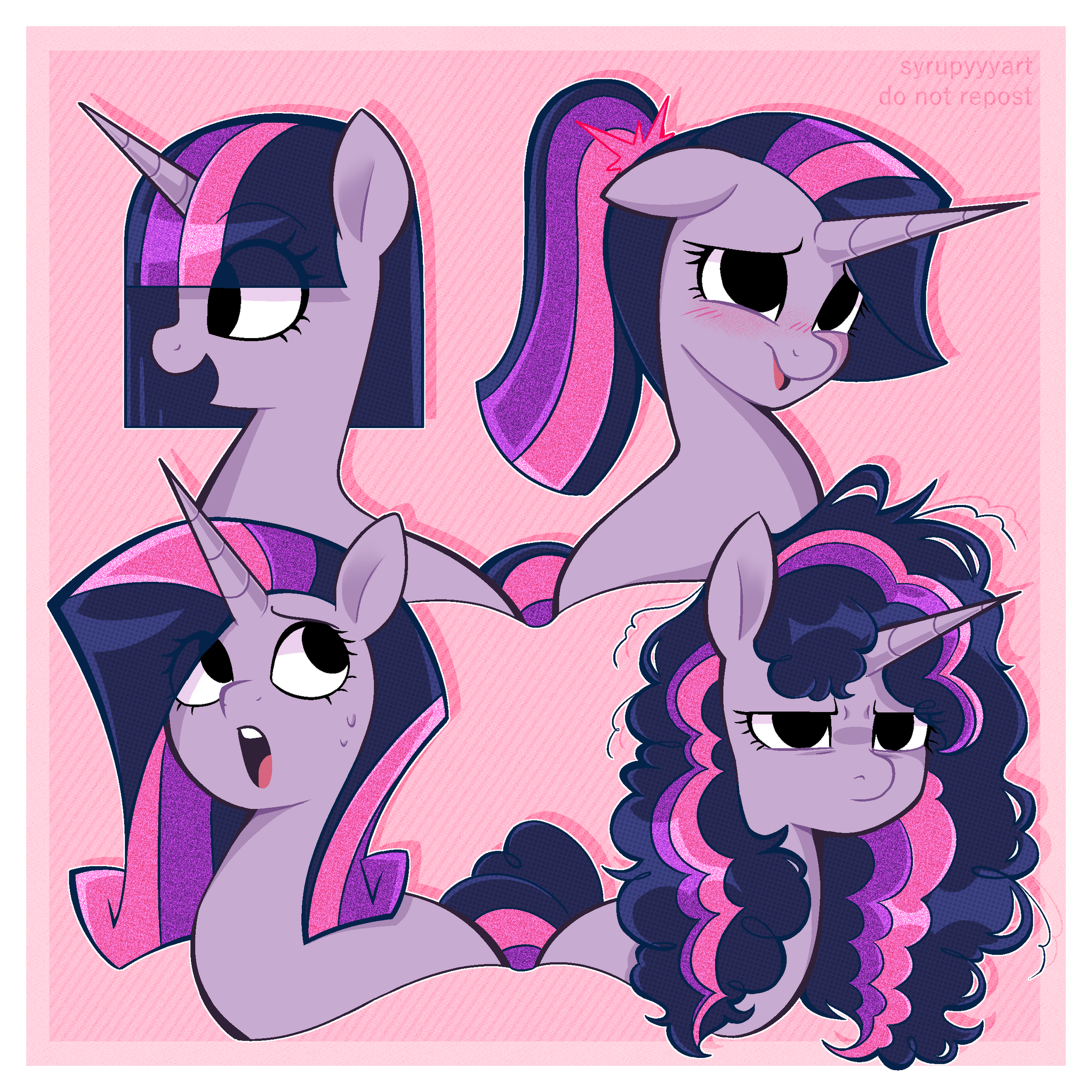 Book Pony changes her hair - My little pony, Art, Twilight sparkle, Syrupyyy