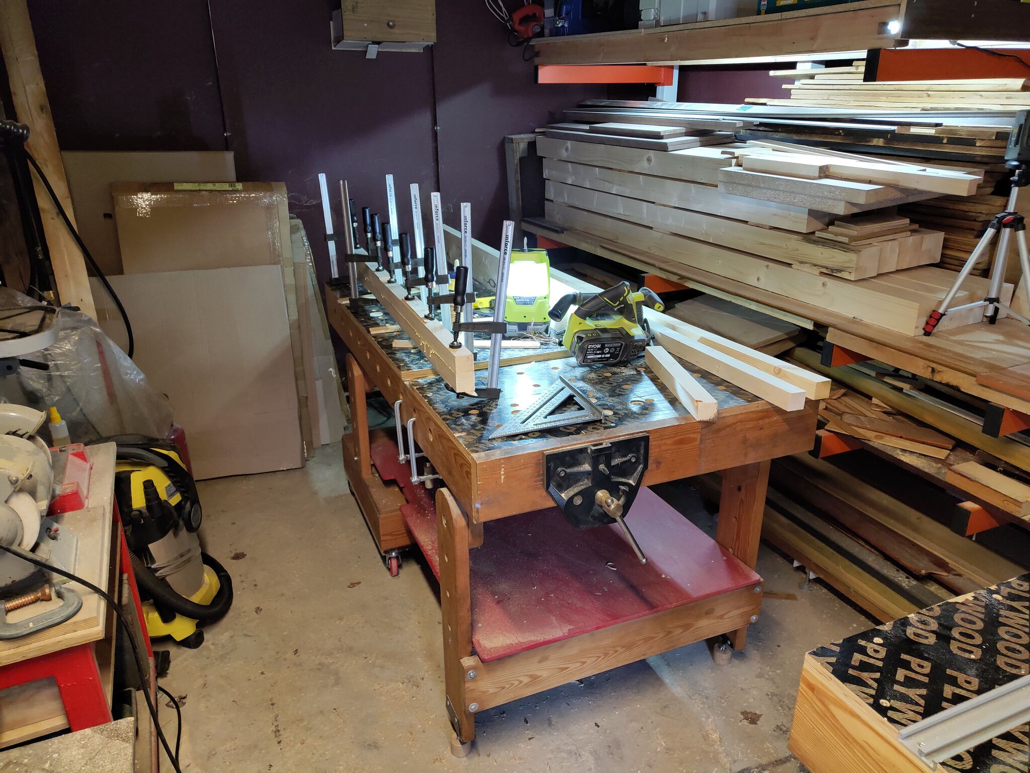 Folding mobile workbench (part 3) - My, Workbench, With your own hands, Dacha, Milling machine, Vise, Longpost