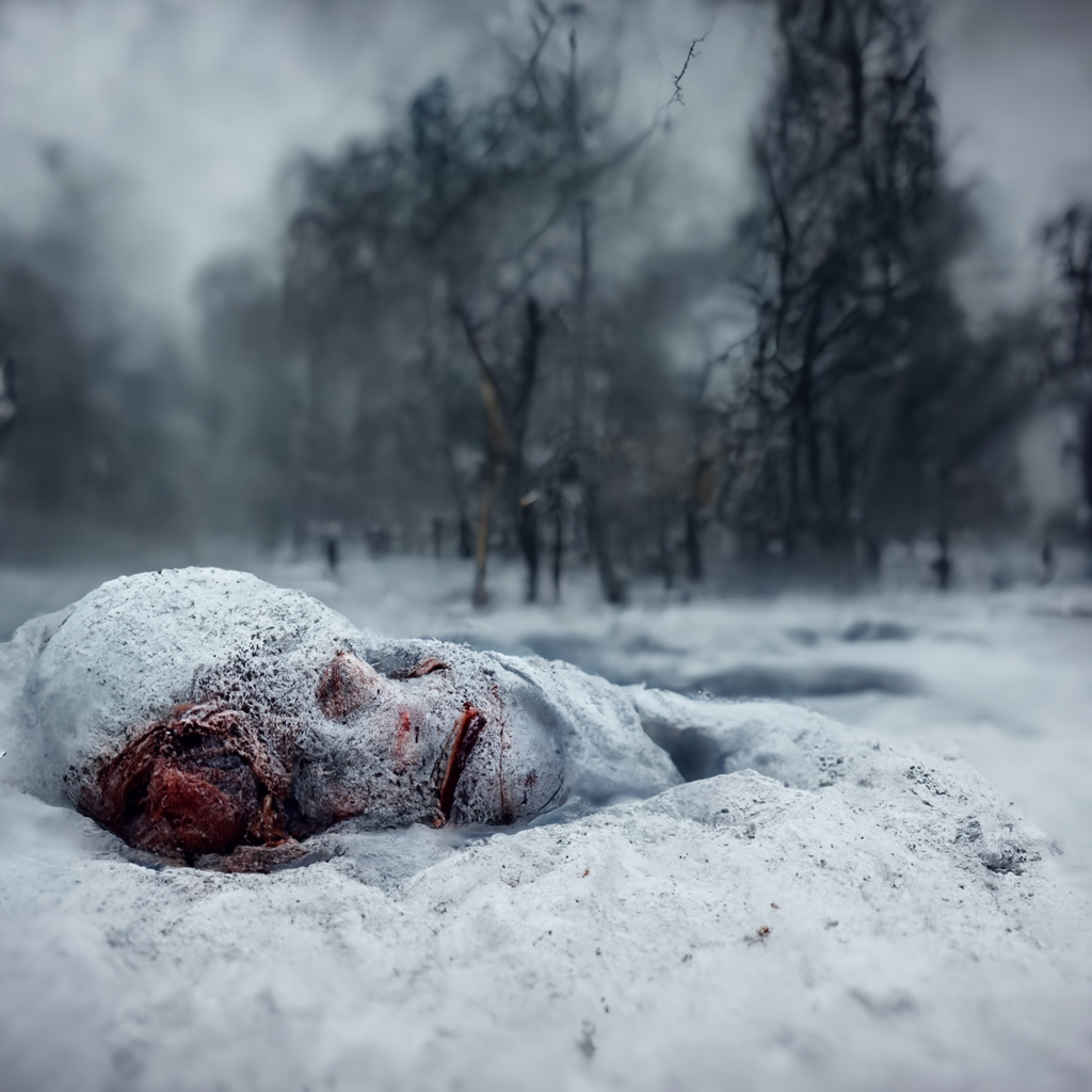 Dyatlov Pass - tragic events drawn by a neural network - Art, Нейронные сети, Computer graphics, Midjourney, Tragedy, Dyatlov Pass, Winter, Snow, Frostbite, Monster, Longpost