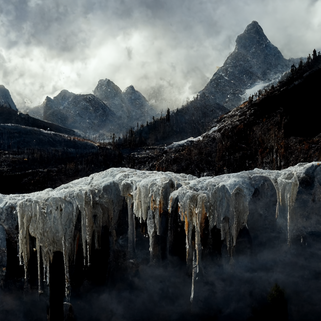 Dyatlov Pass - tragic events drawn by a neural network - Art, Нейронные сети, Computer graphics, Midjourney, Tragedy, Dyatlov Pass, Winter, Snow, Frostbite, Monster, Longpost