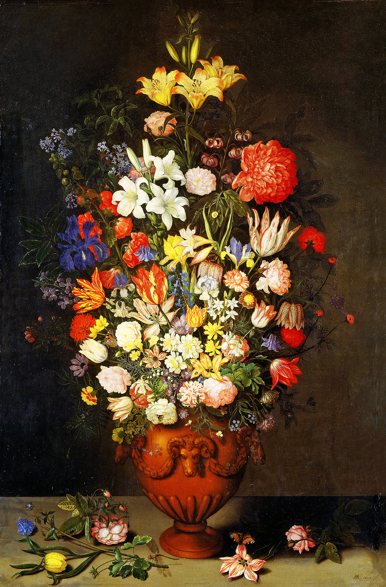 Flowers - Art, Still life, Netherlands (Holland), Painting, Flowers, Allegory, Longpost